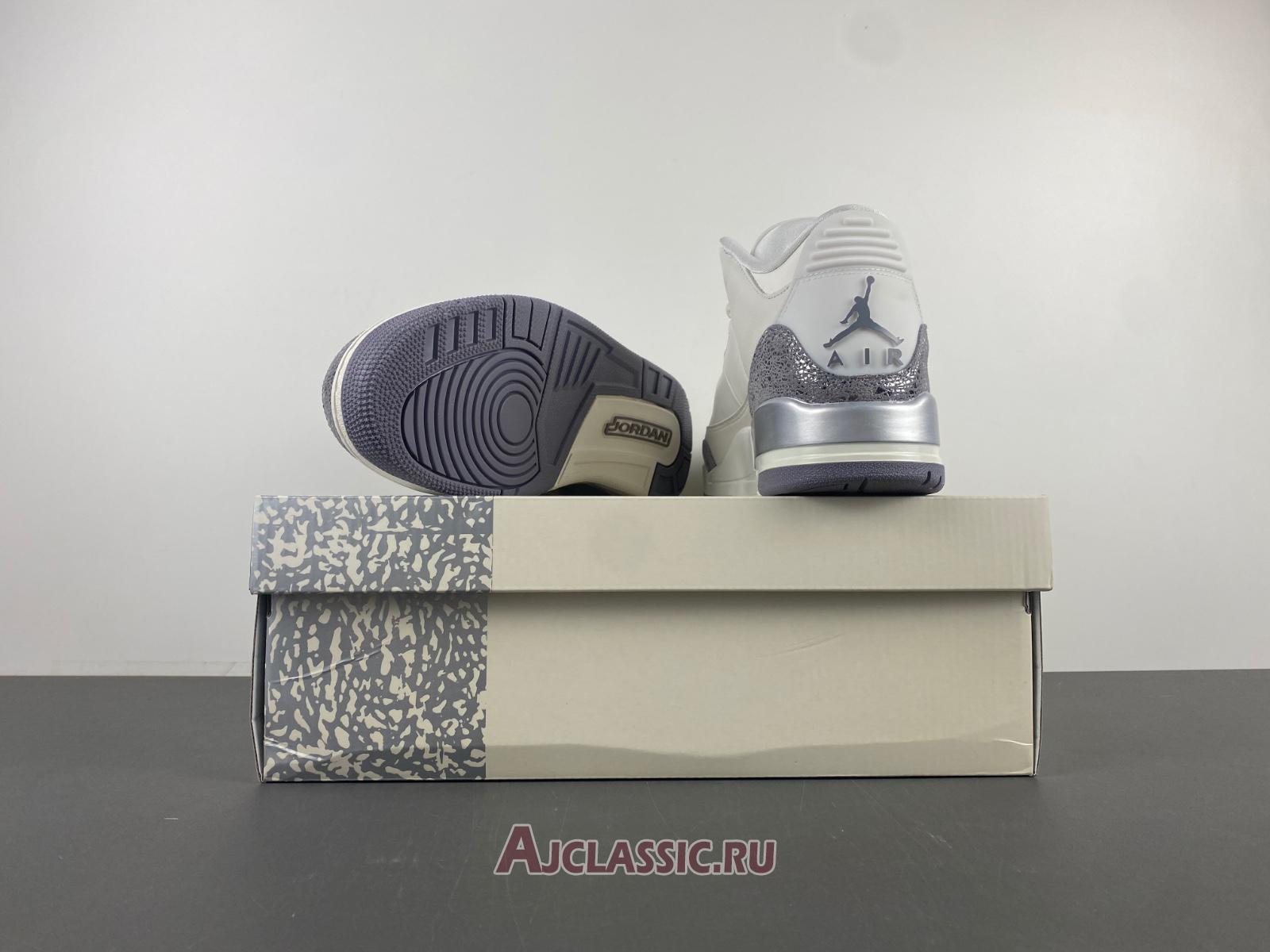New Air Jordan 3 Retro "Sail Metallic Silver" CK9246-100 Shoes
