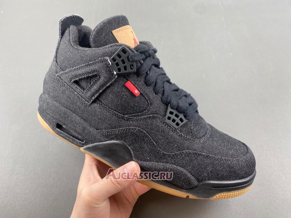 New Levis x Air Jordan 4 Retro "Black Denim" A02571-001 Shoes