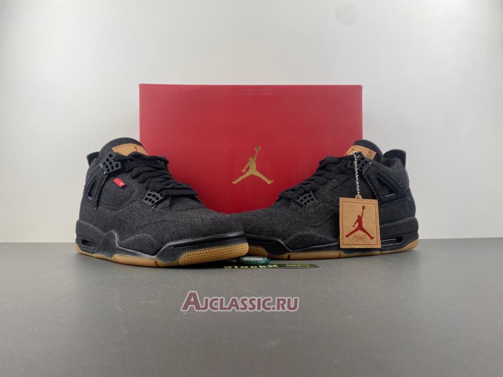 New Levis x Air Jordan 4 Retro "Black Denim" A02571-001 Shoes