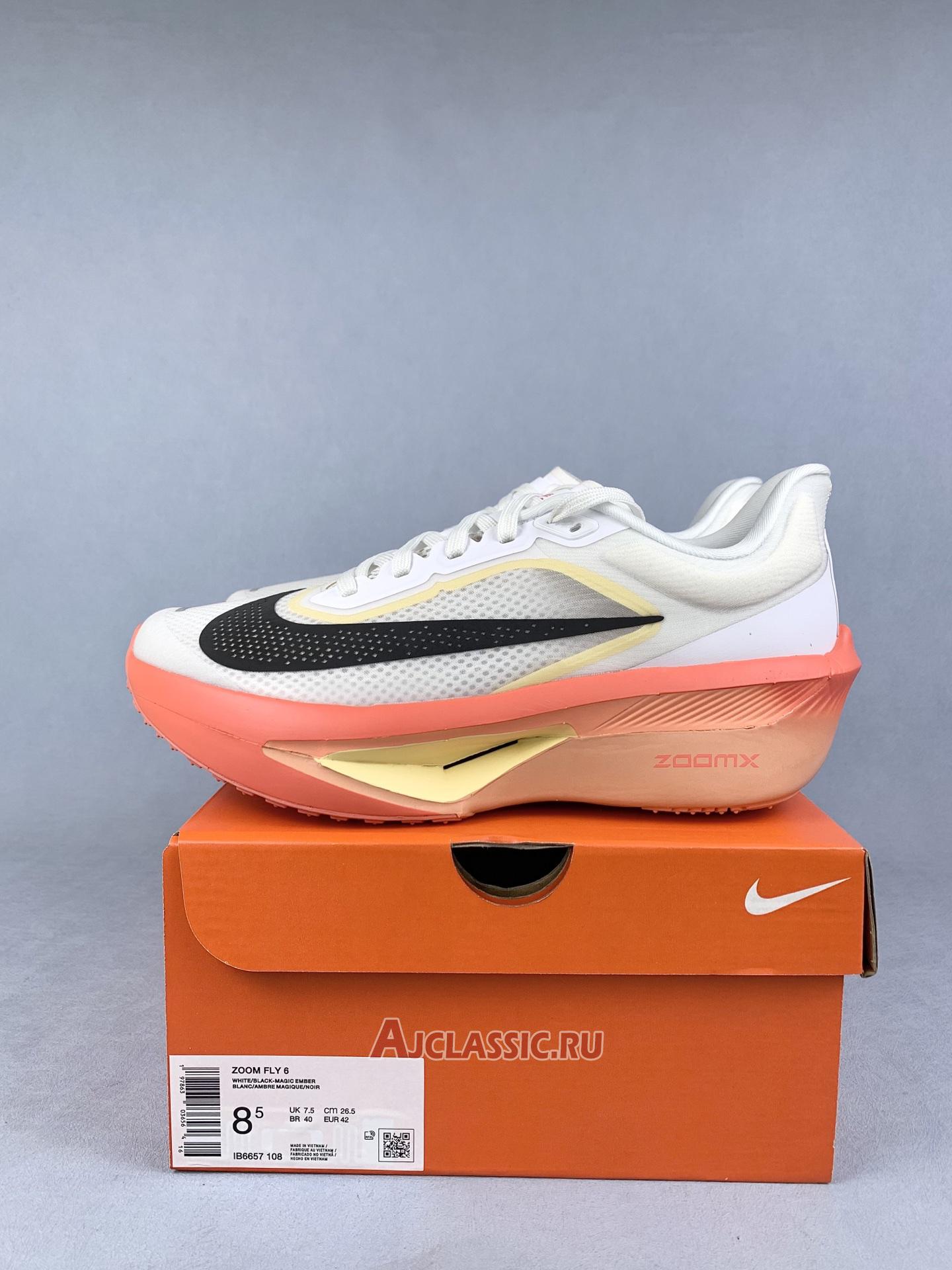New Nike Zoom Fly 6 "White Black Magic Ember" IB6657-108 Shoes