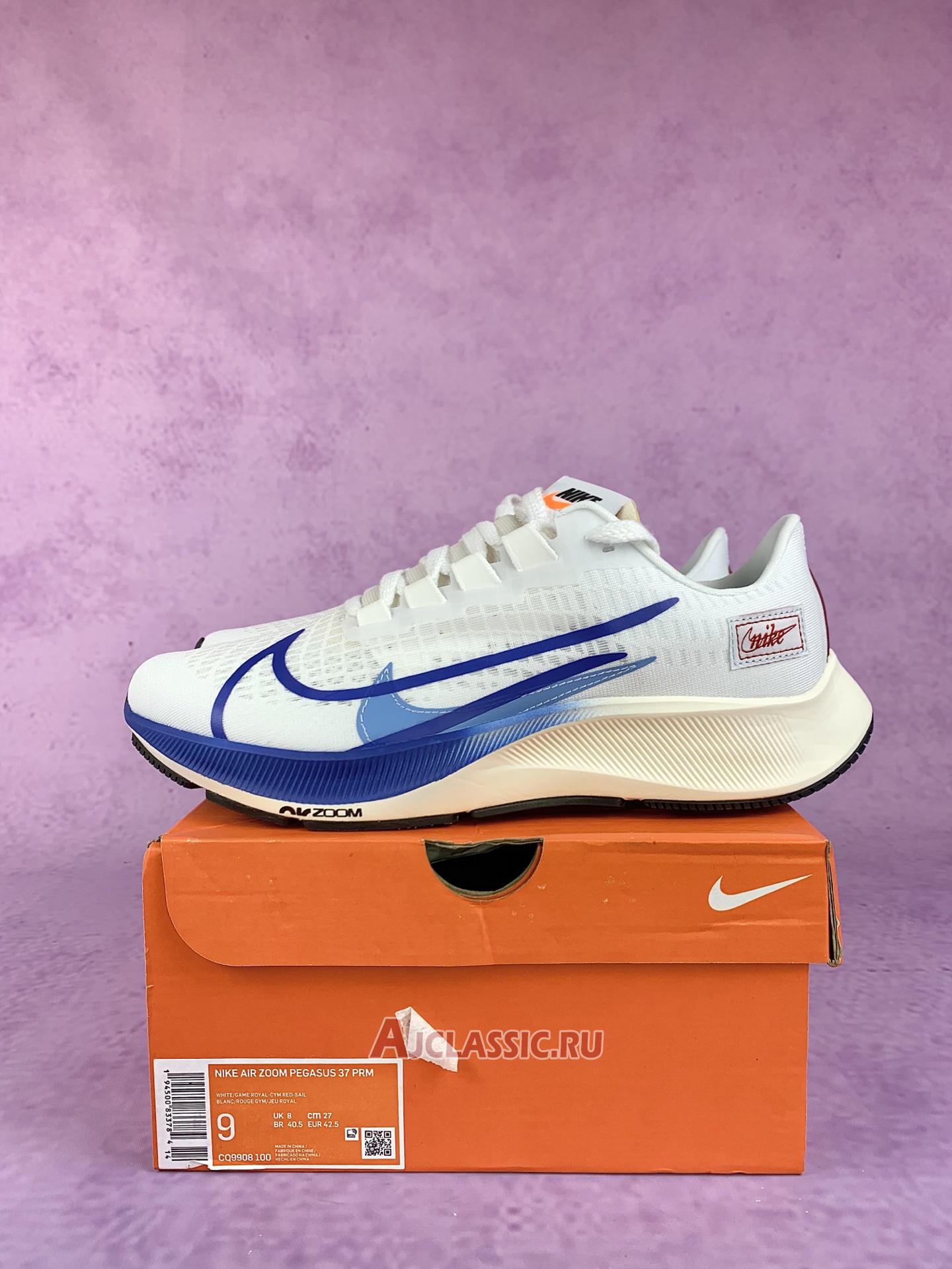 New Nike Air Zoom Pegasus 37 Premium "White Game Royal" CQ9908-100-2 Shoes