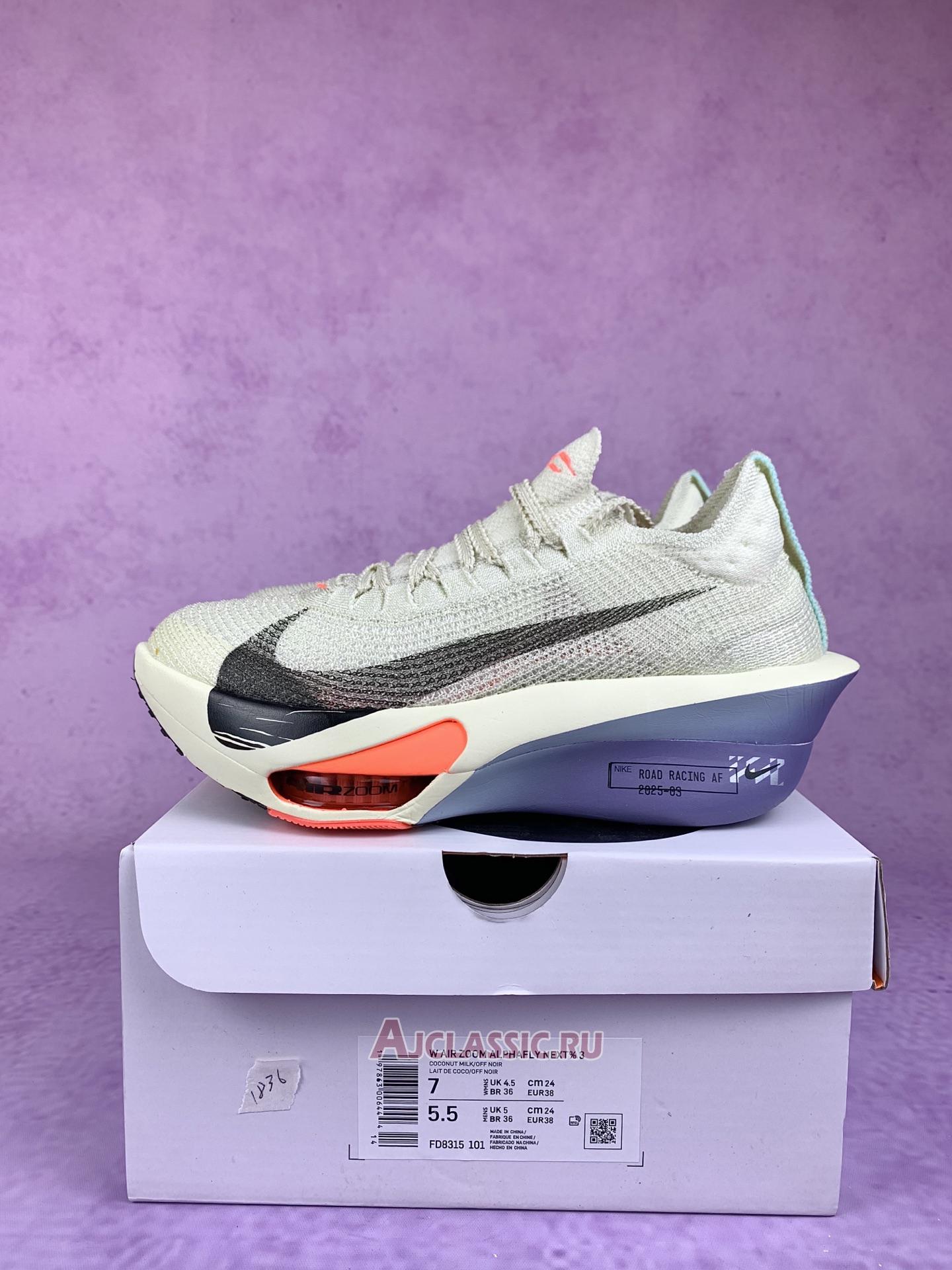 New Nike Air Zoom Alphafly NEXT% 3 "Coconut Milk Dusty Amethyst" FD8315-101 Shoes