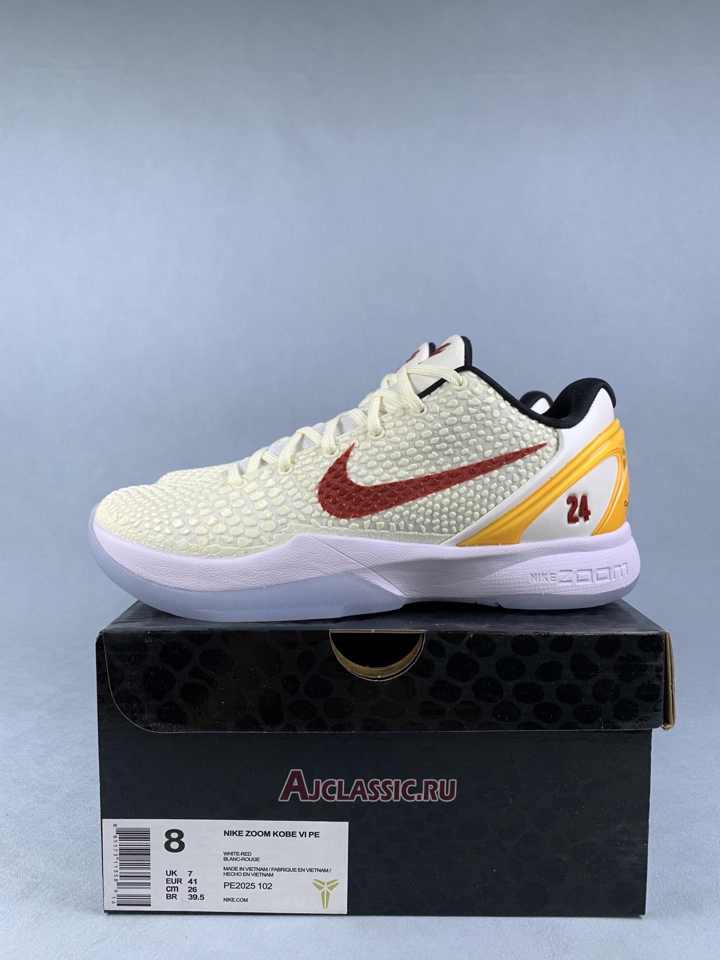 New Nike Kobe 6 Protro "Sail Red" FQ3546-100-3 Shoes