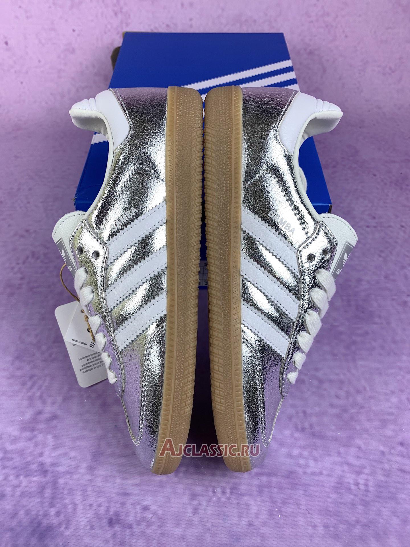 New Adidas Samba OG "Cracked Metallic Pack - Silver" JR0035 Shoes