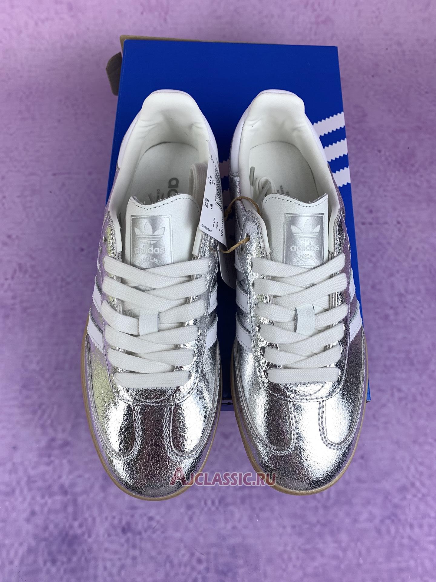 New Adidas Samba OG "Cracked Metallic Pack - Silver" JR0035 Shoes