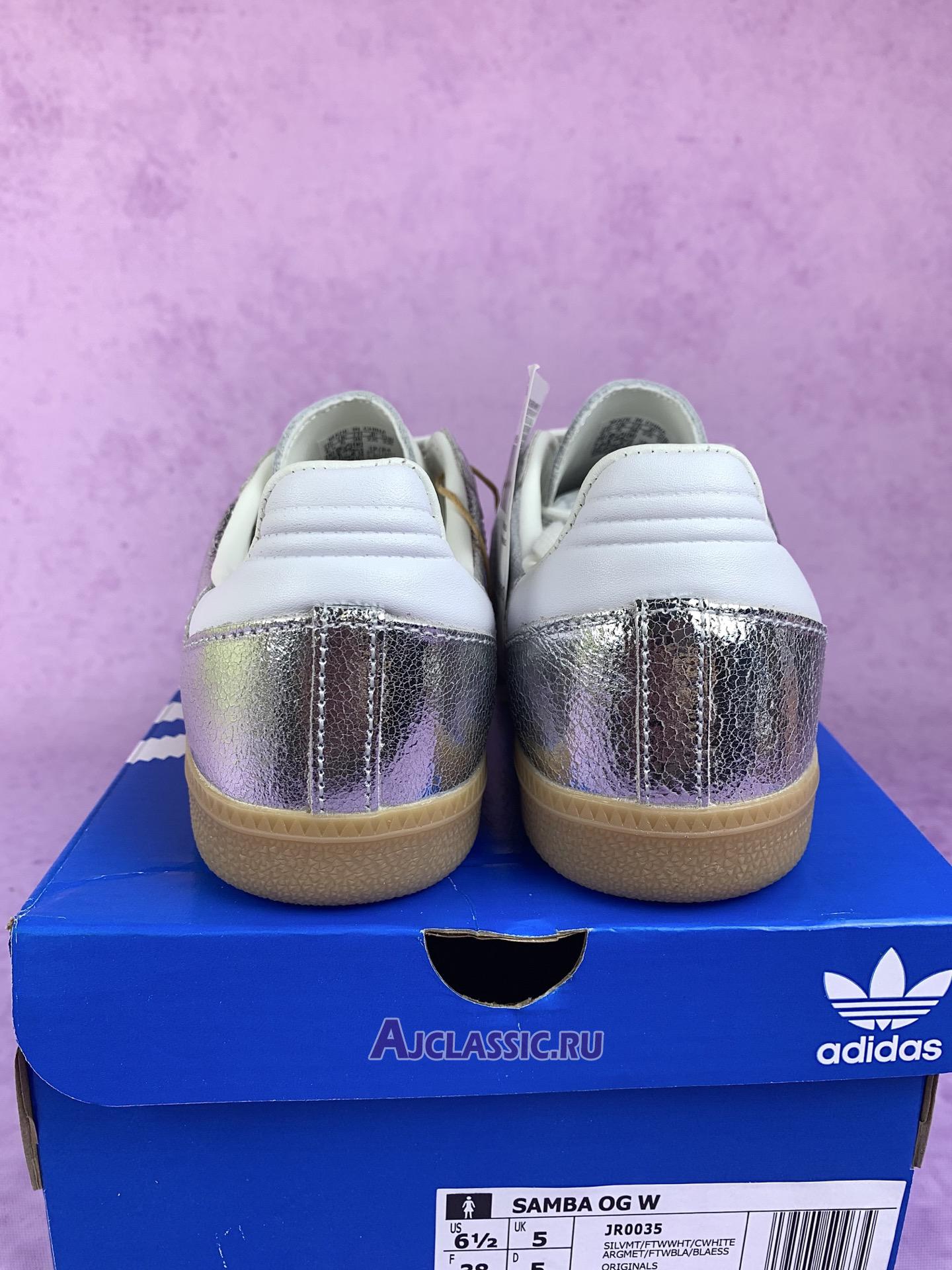 New Adidas Samba OG "Cracked Metallic Pack - Silver" JR0035 Shoes