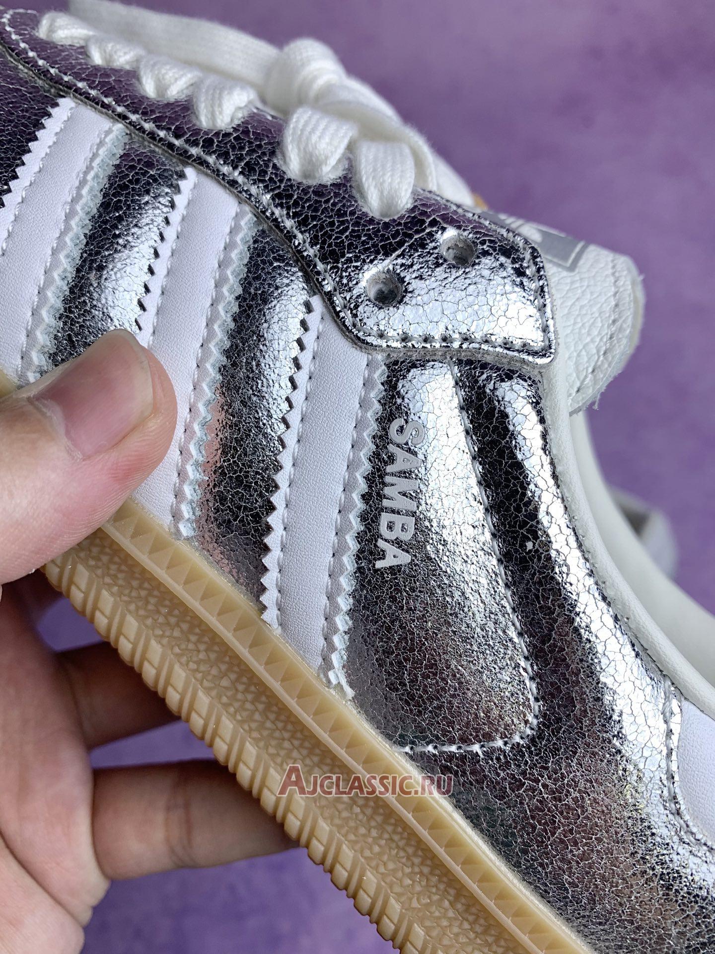 New Adidas Samba OG "Cracked Metallic Pack - Silver" JR0035 Shoes