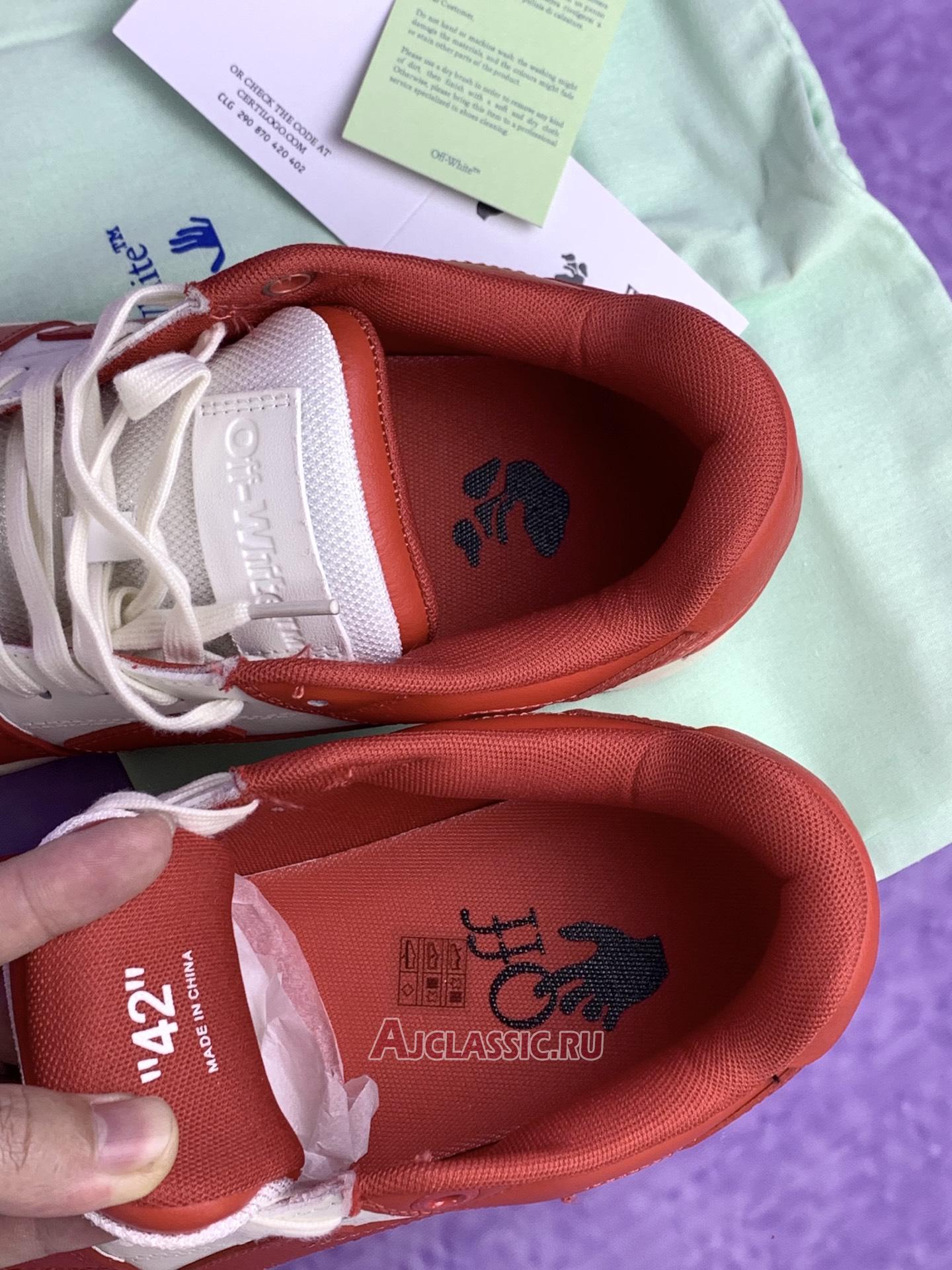 New Off-White Out of Office Low "Bright Red White" OMIA189F22LEA001 0128 Shoes