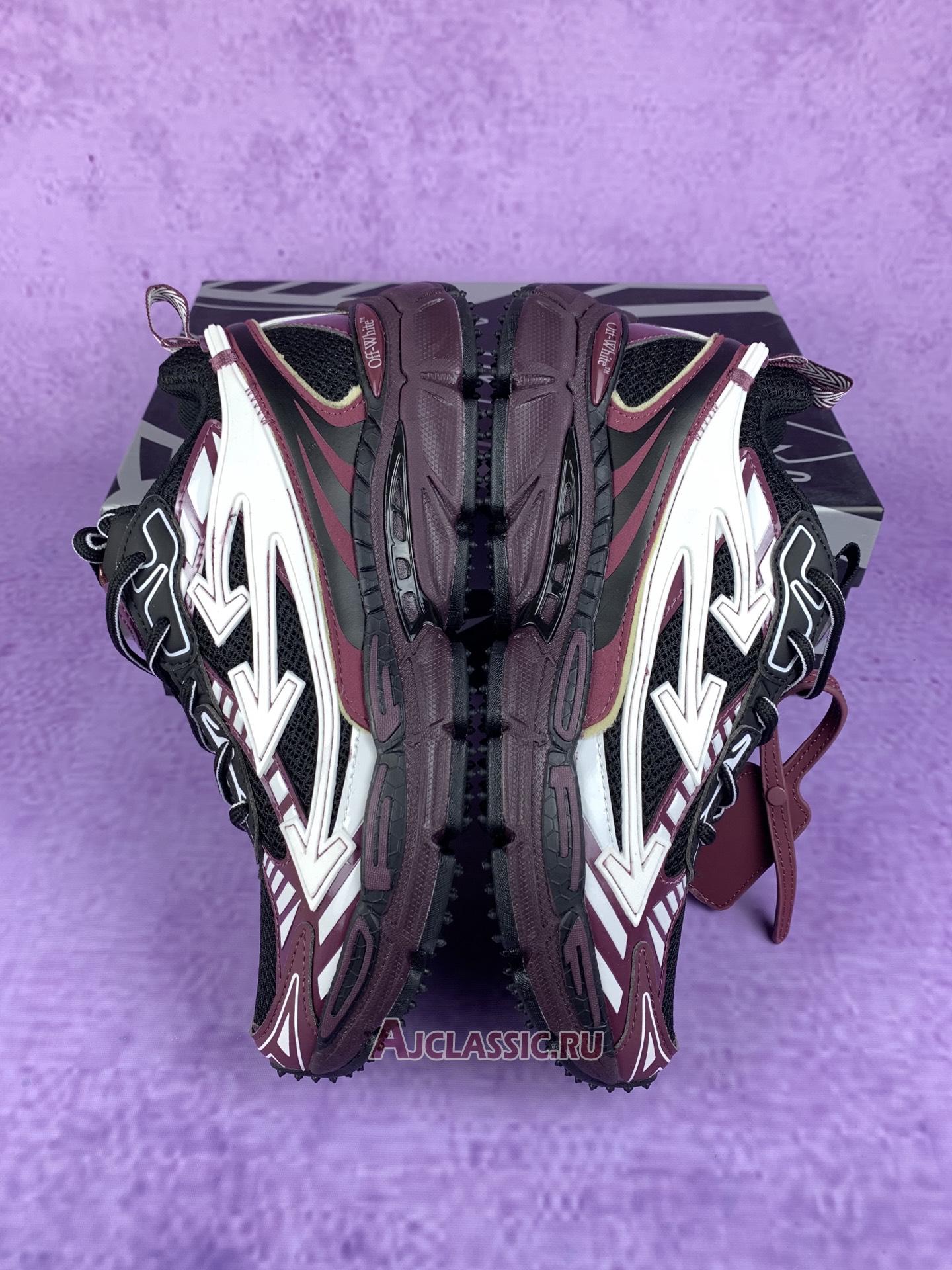 New Off-White Be Right Back "Dark Purple Black" OMIA295W24FAB001 8510 Shoes