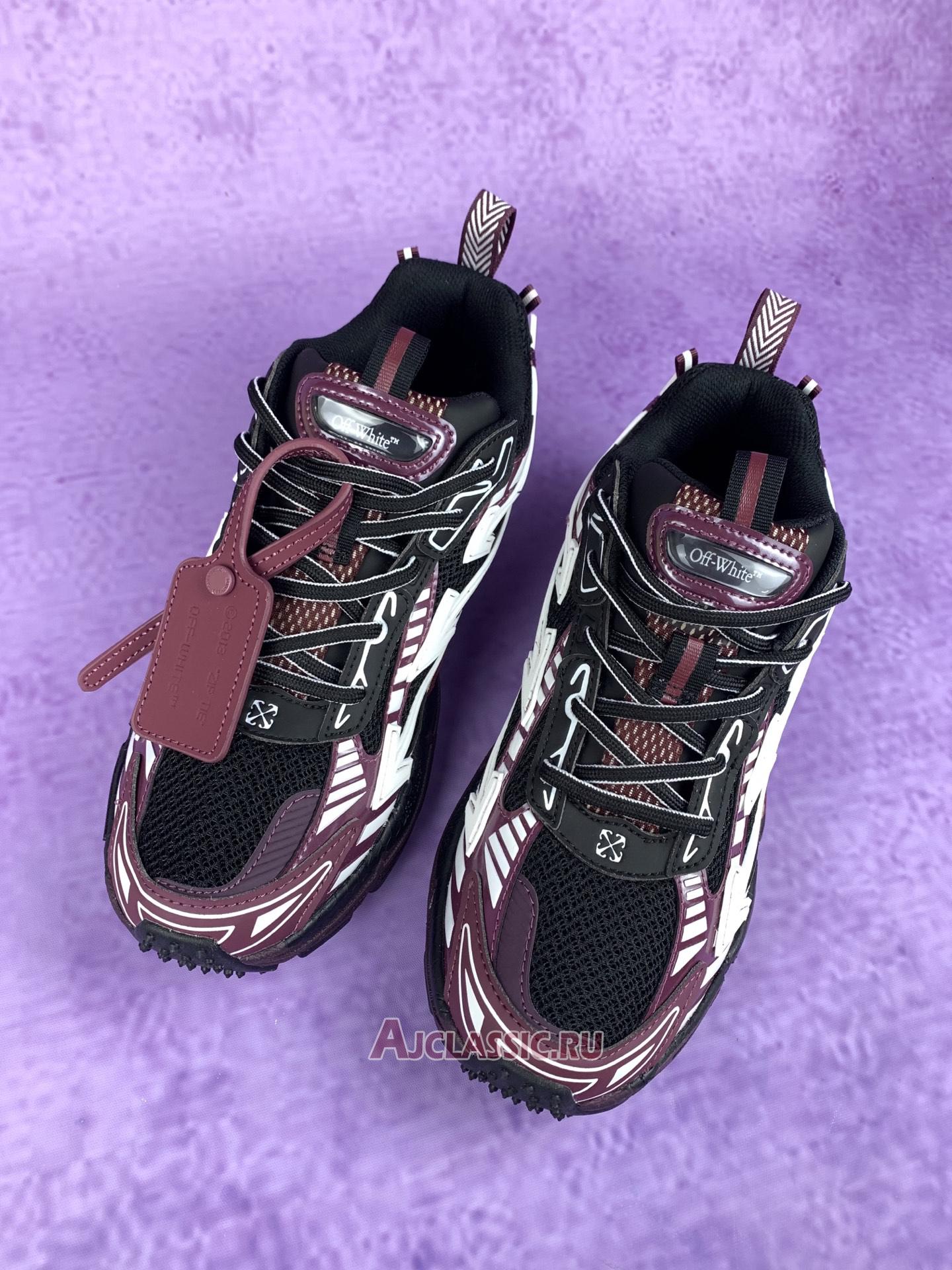 New Off-White Be Right Back "Dark Purple Black" OMIA295W24FAB001 8510 Shoes