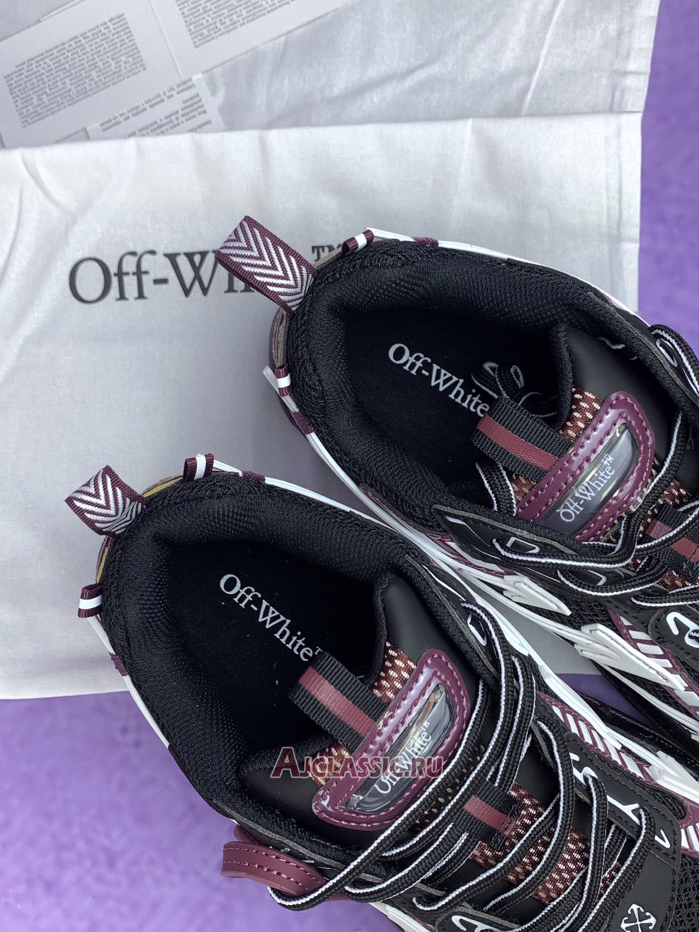 New Off-White Be Right Back "Dark Purple Black" OMIA295W24FAB001 8510 Shoes