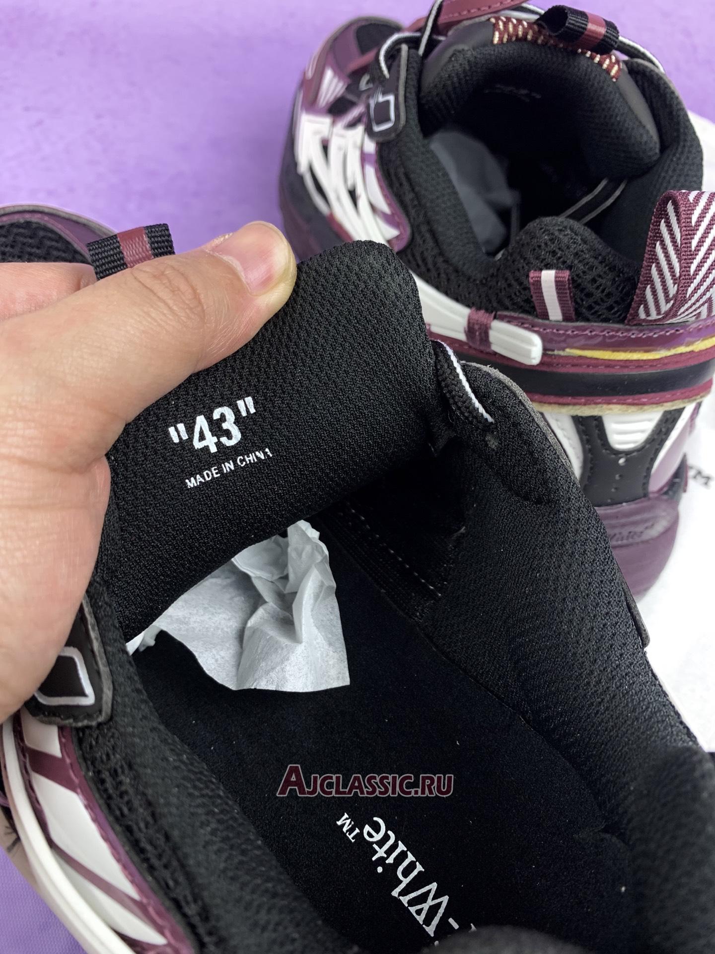 New Off-White Be Right Back "Dark Purple Black" OMIA295W24FAB001 8510 Shoes