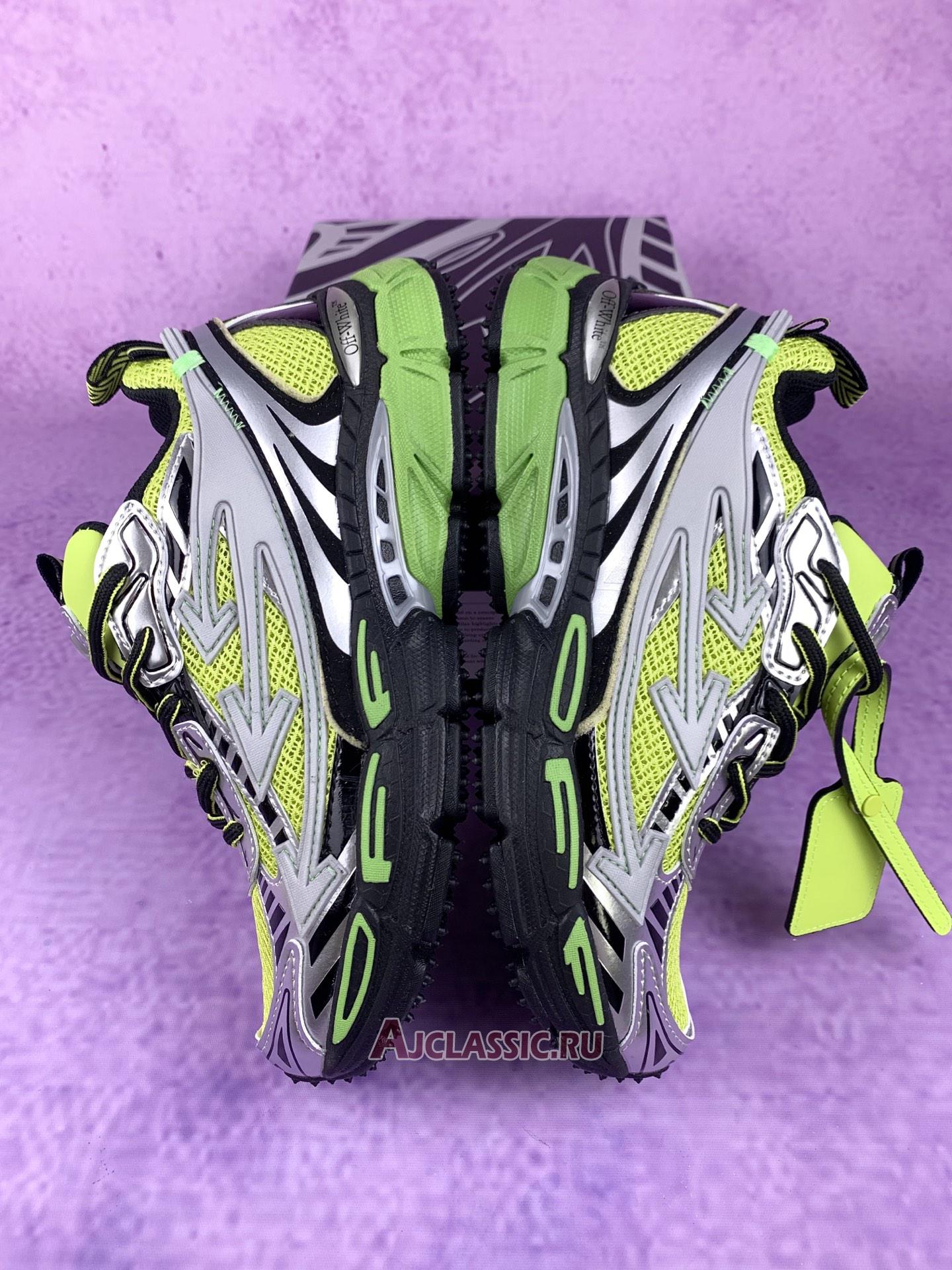 New Off-White Be Right Back "Silver Green Fluo" OMIA295S25FAB001 7270 Shoes