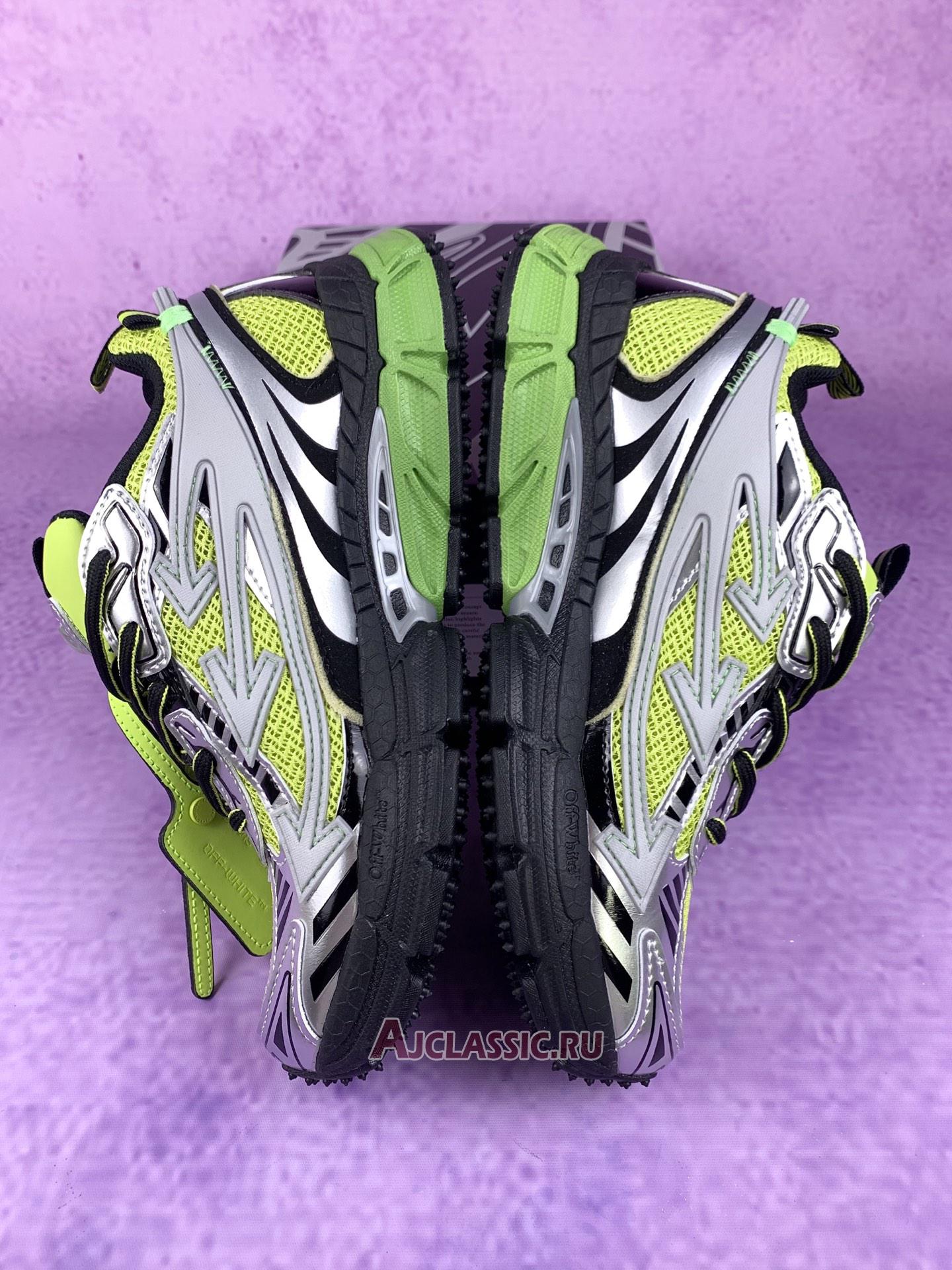 New Off-White Be Right Back "Silver Green Fluo" OMIA295S25FAB001 7270 Shoes