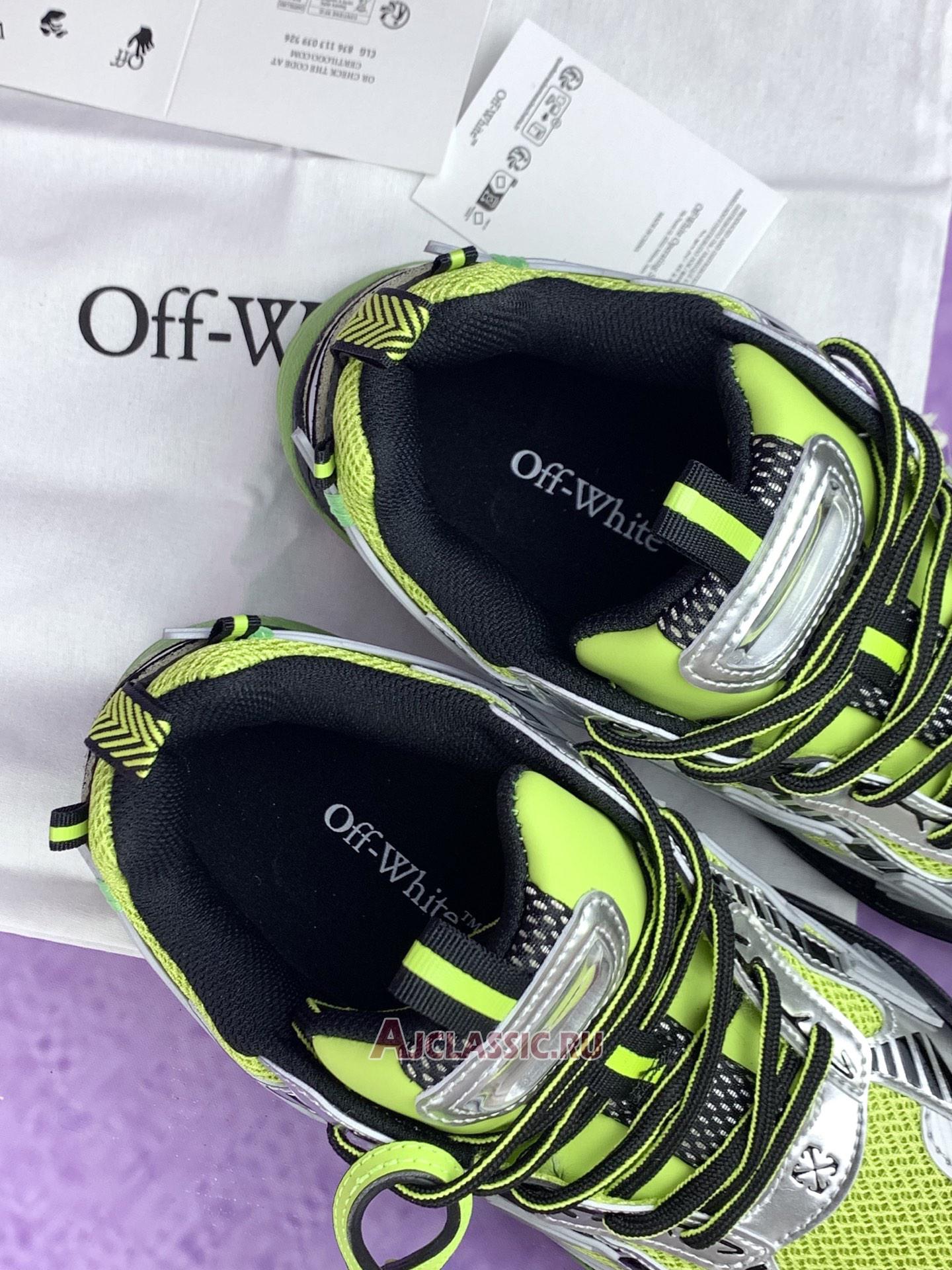 New Off-White Be Right Back "Silver Green Fluo" OMIA295S25FAB001 7270 Shoes