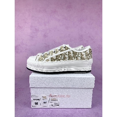 Buy Dior WalkNDior Platform Sneaker Gold Tone Oblique Cotton Gold KCK385OBL-S49K Quality Reps Replicas Shoes