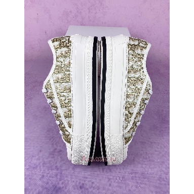 Buy Dior WalkNDior Platform Sneaker Gold Tone Oblique Cotton Gold KCK385OBL-S49K Quality Reps Replicas Shoes