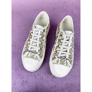Buy Dior WalkNDior Platform Sneaker Gold Tone Oblique Cotton Gold KCK385OBL-S49K Quality Reps Replicas Shoes