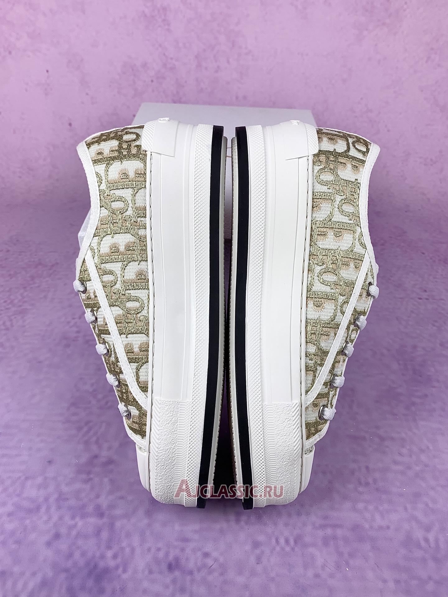 New Dior WalkNDior Platform Sneaker "Gold Tone Oblique Cotton" KCK385OBL-S49K Shoes