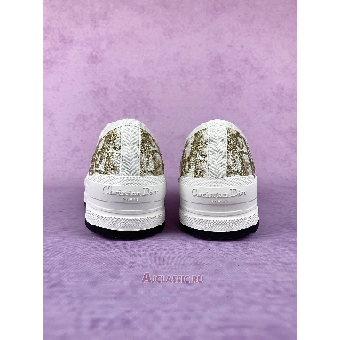 Buy Dior WalkNDior Platform Sneaker Gold Tone Oblique Cotton Gold KCK385OBL-S49K Quality Reps Replicas Shoes
