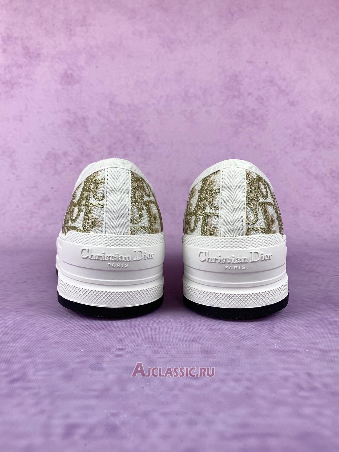 New Dior WalkNDior Platform Sneaker "Gold Tone Oblique Cotton" KCK385OBL-S49K Shoes