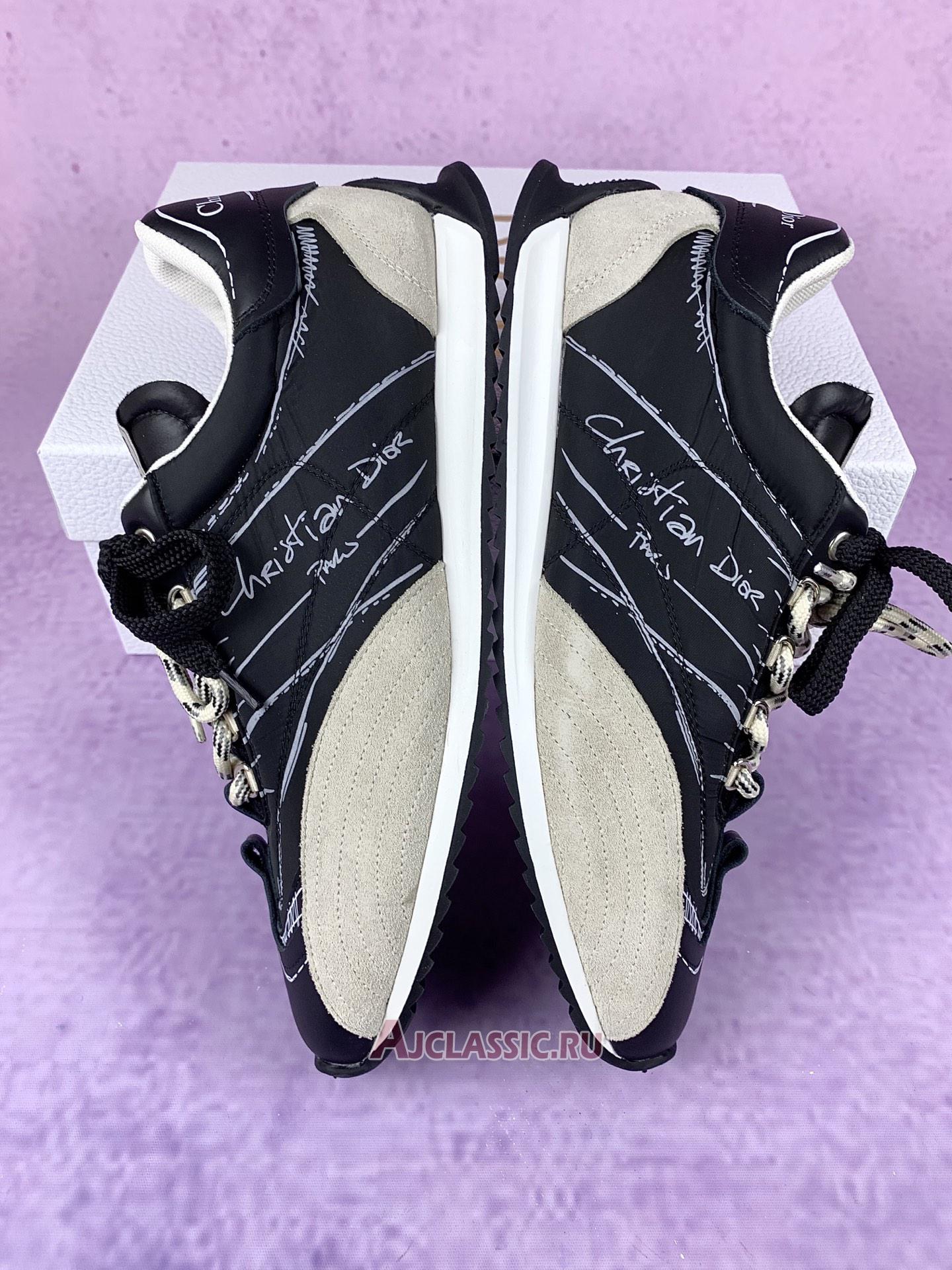 New Dior D-Sketch Sneaker "Black Nylon and Calfskin" KCK427MPA_S900-3 Shoes