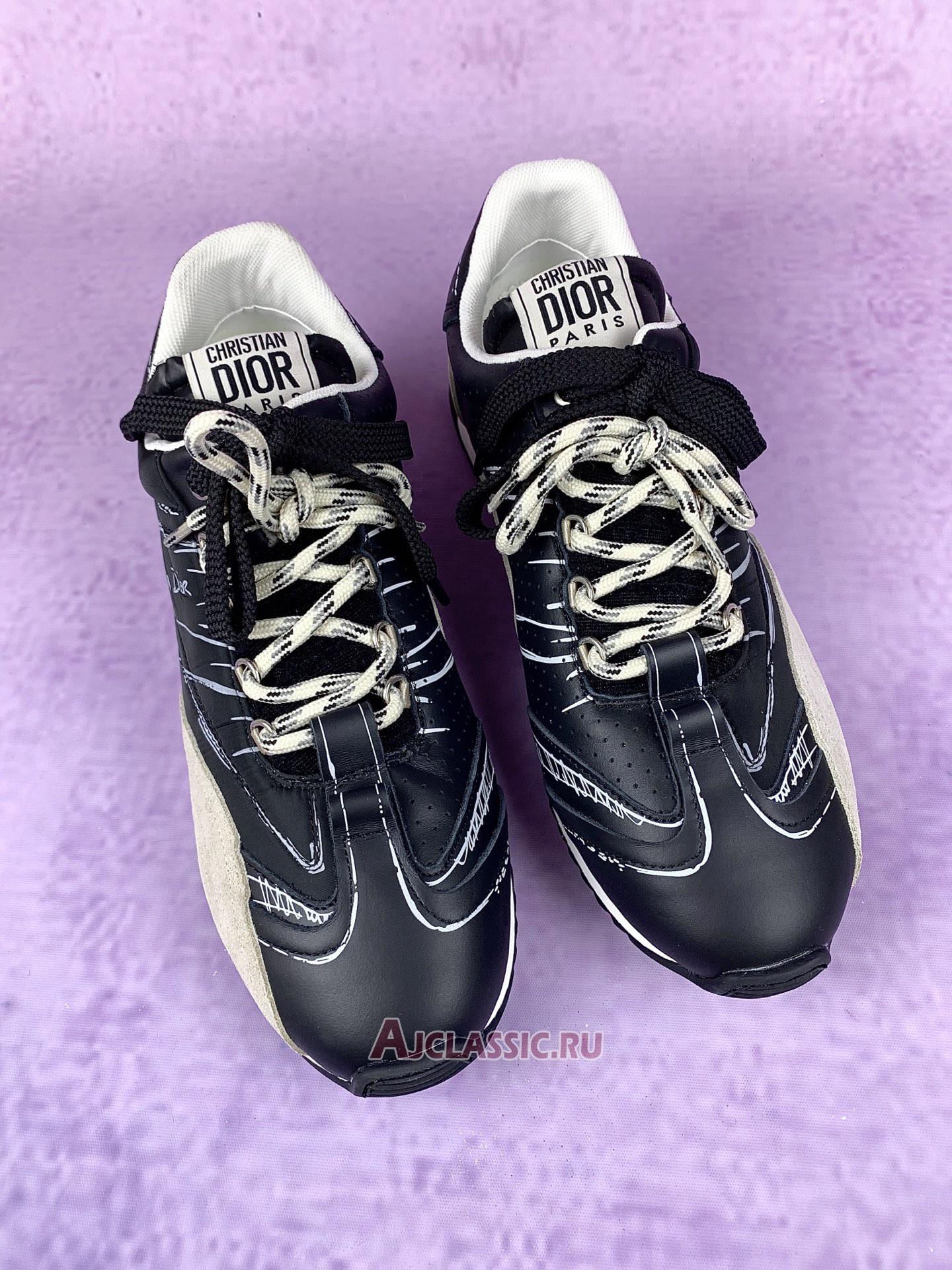 New Dior D-Sketch Sneaker "Black Nylon and Calfskin" KCK427MPA_S900-3 Shoes