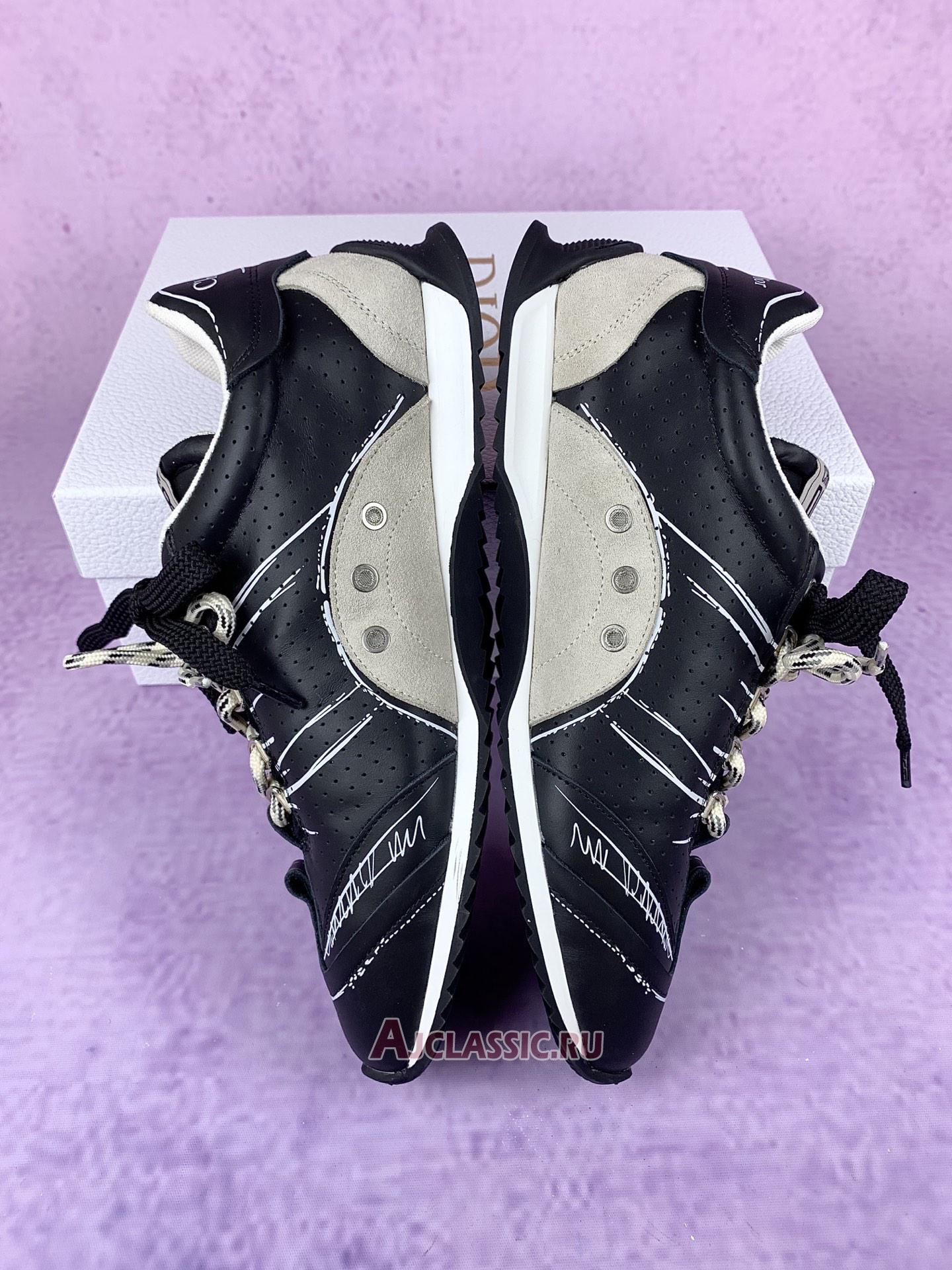 New Dior D-Sketch Sneaker "Black Nylon and Calfskin" KCK427MPA_S900-3 Shoes
