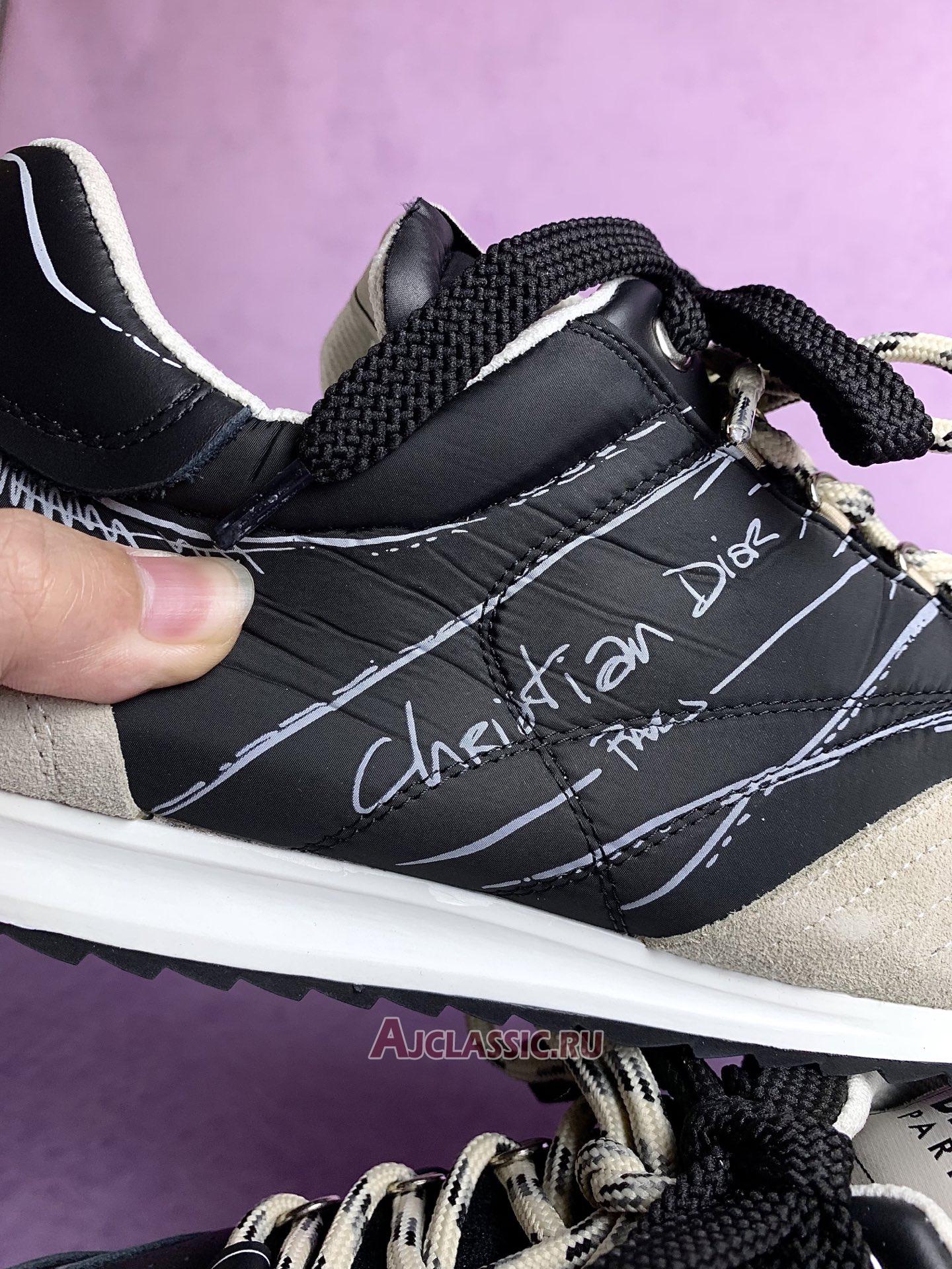 New Dior D-Sketch Sneaker "Black Nylon and Calfskin" KCK427MPA_S900-3 Shoes