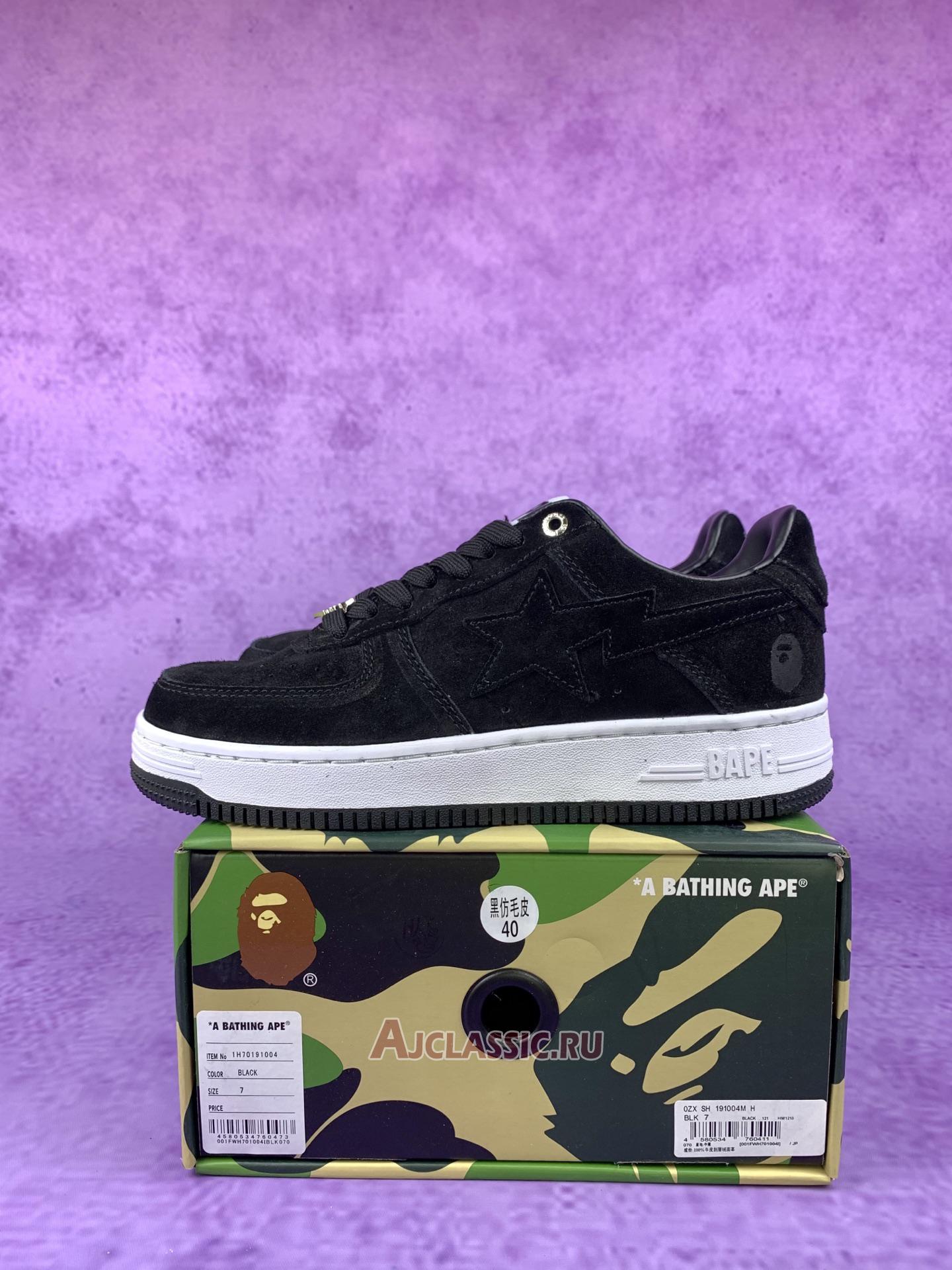 New A Bathing Ape Bapesta Low M1 "Black" 1H70191004-BLK Shoes