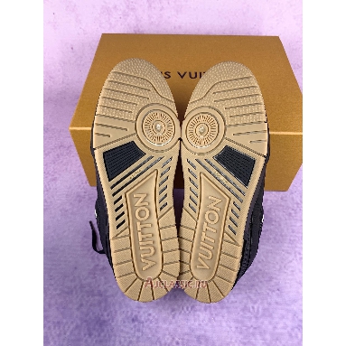 Buy Louis Vuitton LV Trainer Sneaker Black Leather Black 1AHTSW-2 Quality Reps Replicas Shoes