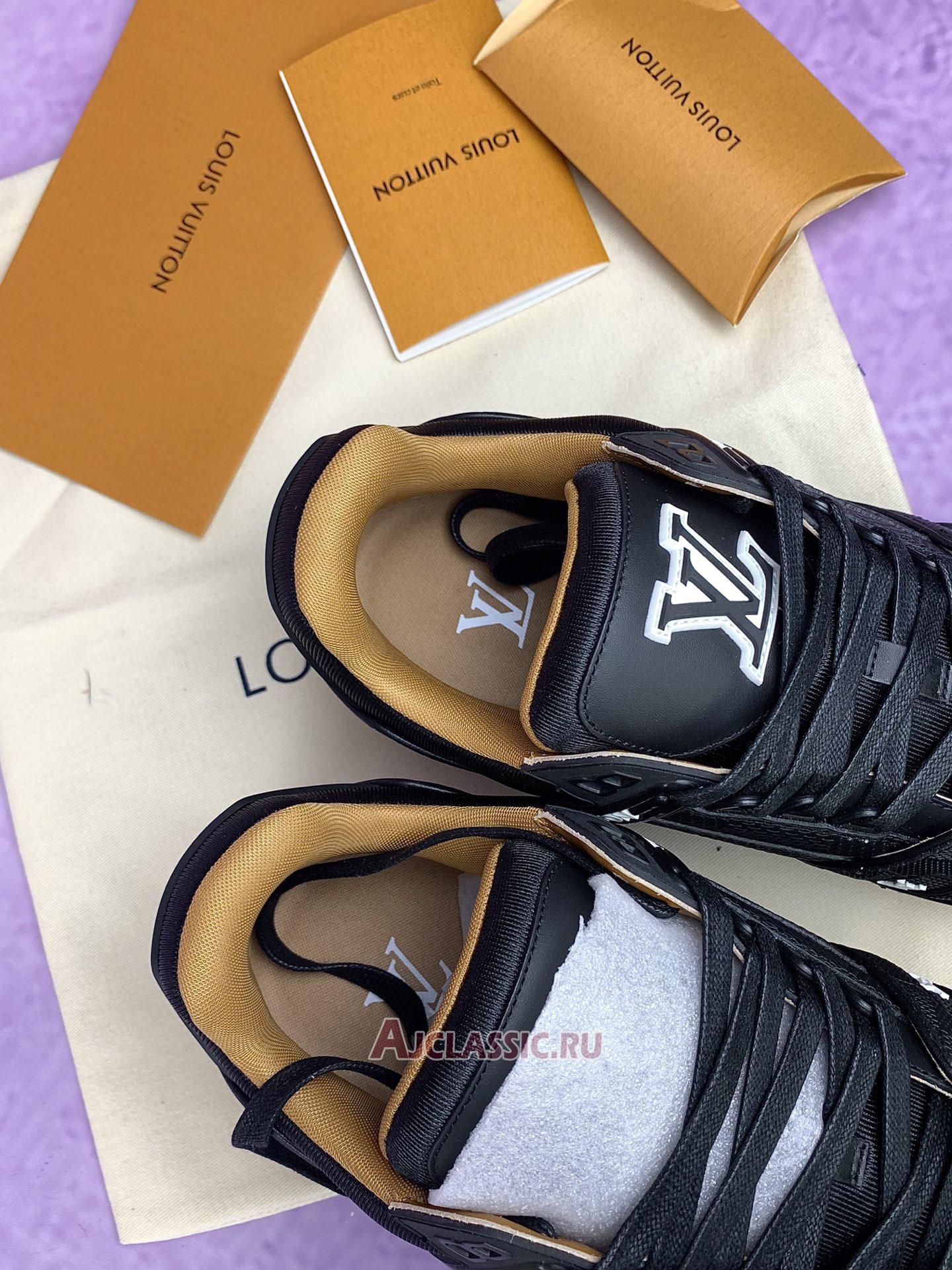 New Louis Vuitton LV Trainer Sneaker "Black Leather" 1AHTSW-2 Shoes
