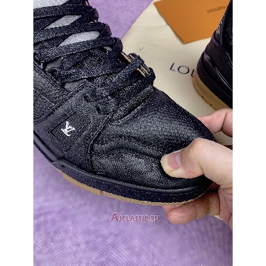 Buy Louis Vuitton LV Trainer Sneaker Black Leather Black 1AHTSW-2 Quality Reps Replicas Shoes