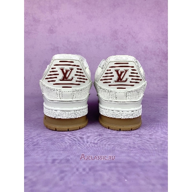 Buy Louis Vuitton LV Trainer Sneaker White Red Leather White 1AHTS7-2 Quality Reps Replicas Shoes