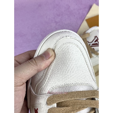 Buy Louis Vuitton LV Trainer Sneaker White Red Leather White 1AHTS7-2 Quality Reps Replicas Shoes