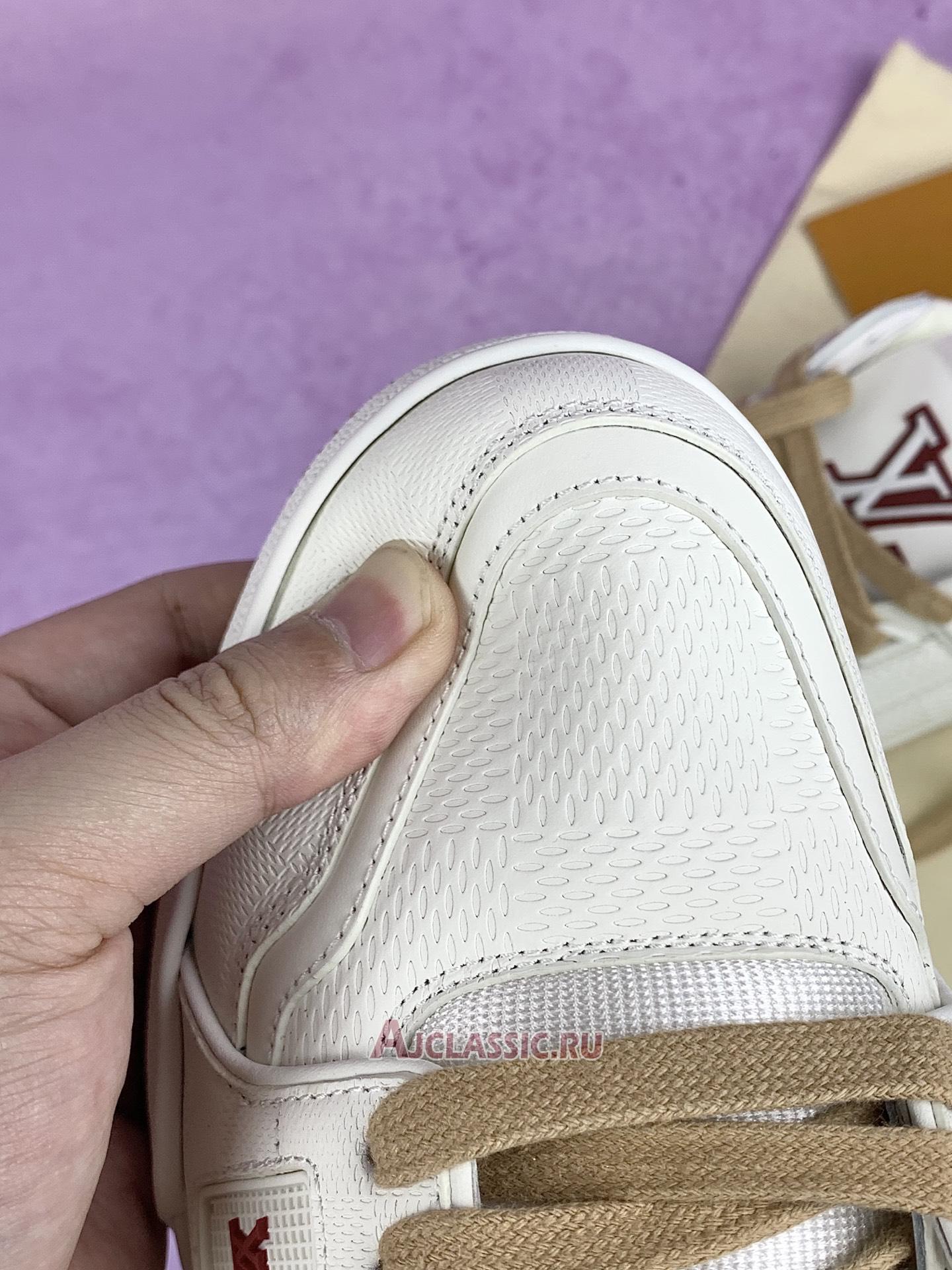 New Louis Vuitton LV Trainer Sneaker "White Red Leather" 1AHTS7-2 Shoes