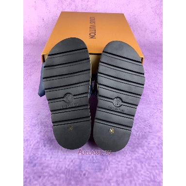 Buy Louis Vuitton LV Pool Pillow Flat Comfort Mule Slides Blue Monogram Denim Blue 1ACJVH Quality Reps Replicas Shoes