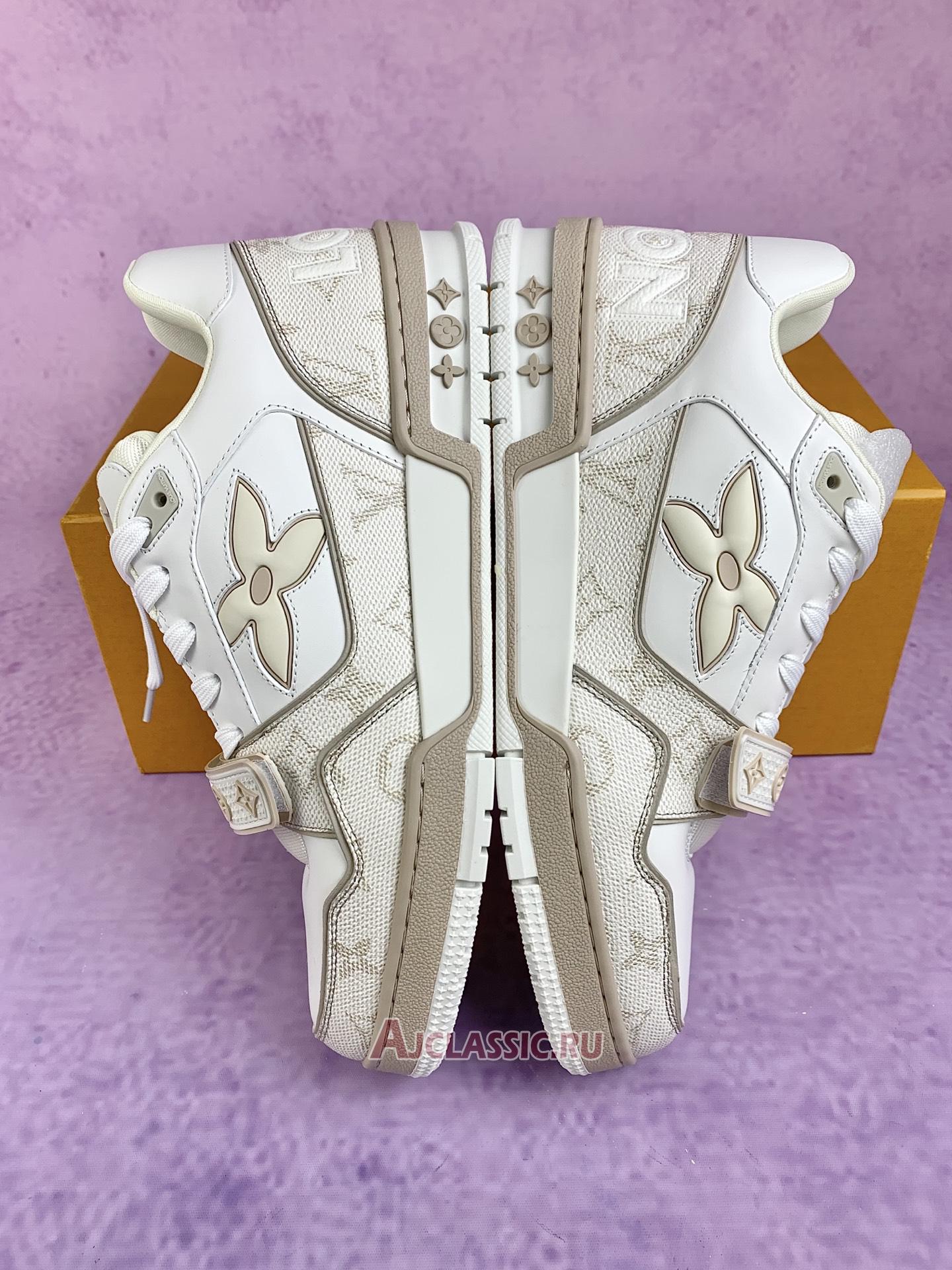 New Louis Vuitton LV Trainer Sneaker "Beige Monogram" 1AHTUI Shoes