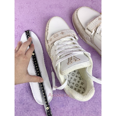 Buy Louis Vuitton LV Trainer Sneaker Beige Monogram Beige 1AHTUI Quality Reps Replicas Shoes