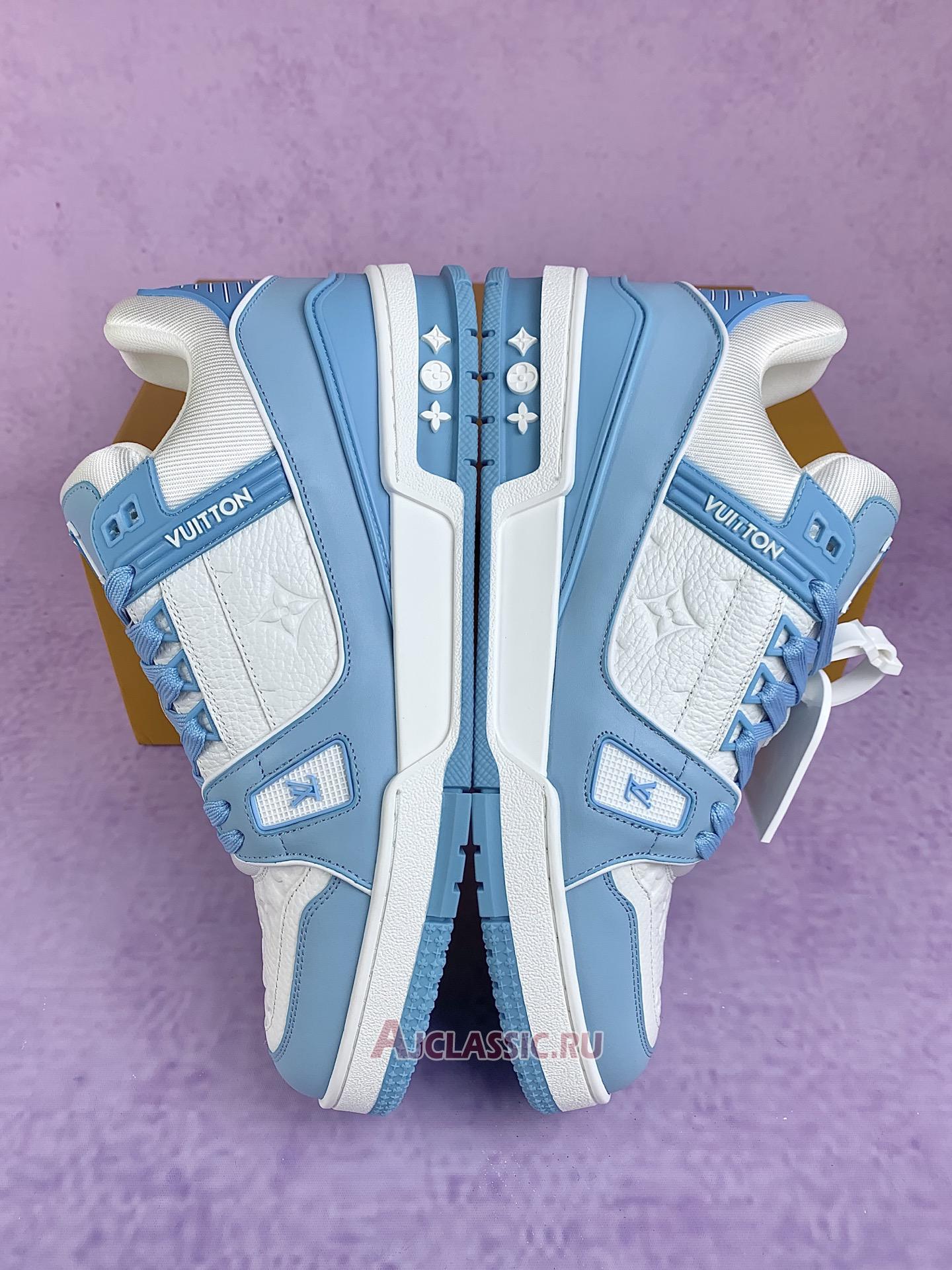 New Louis Vuitton LV Trainer Sneaker "Ciel Sky Blue" 1AGZD6 Shoes