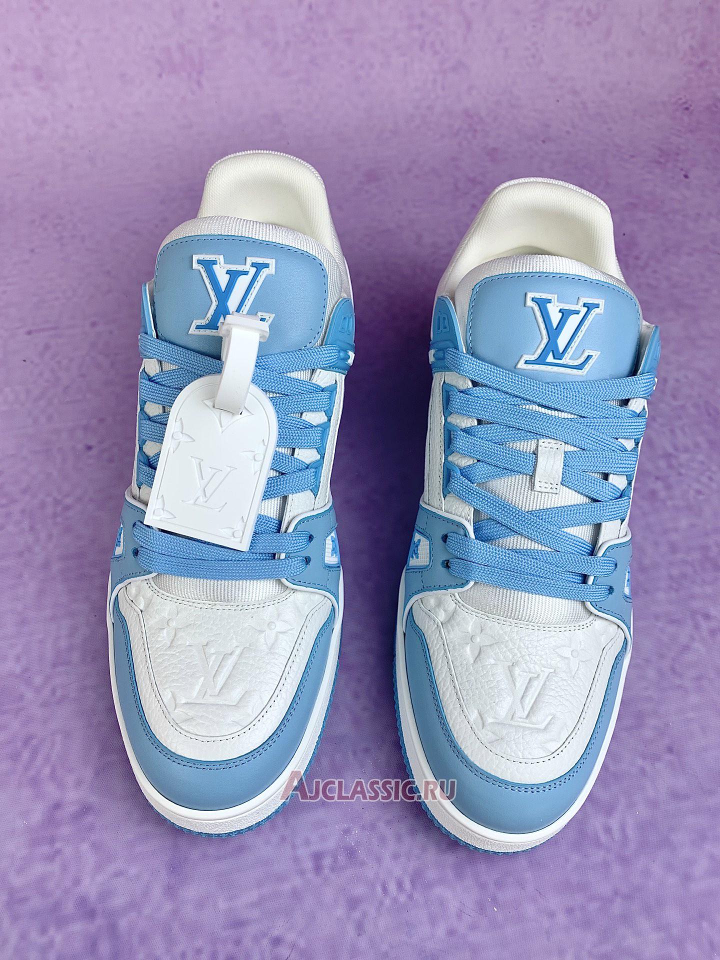 New Louis Vuitton LV Trainer Sneaker "Ciel Sky Blue" 1AGZD6 Shoes