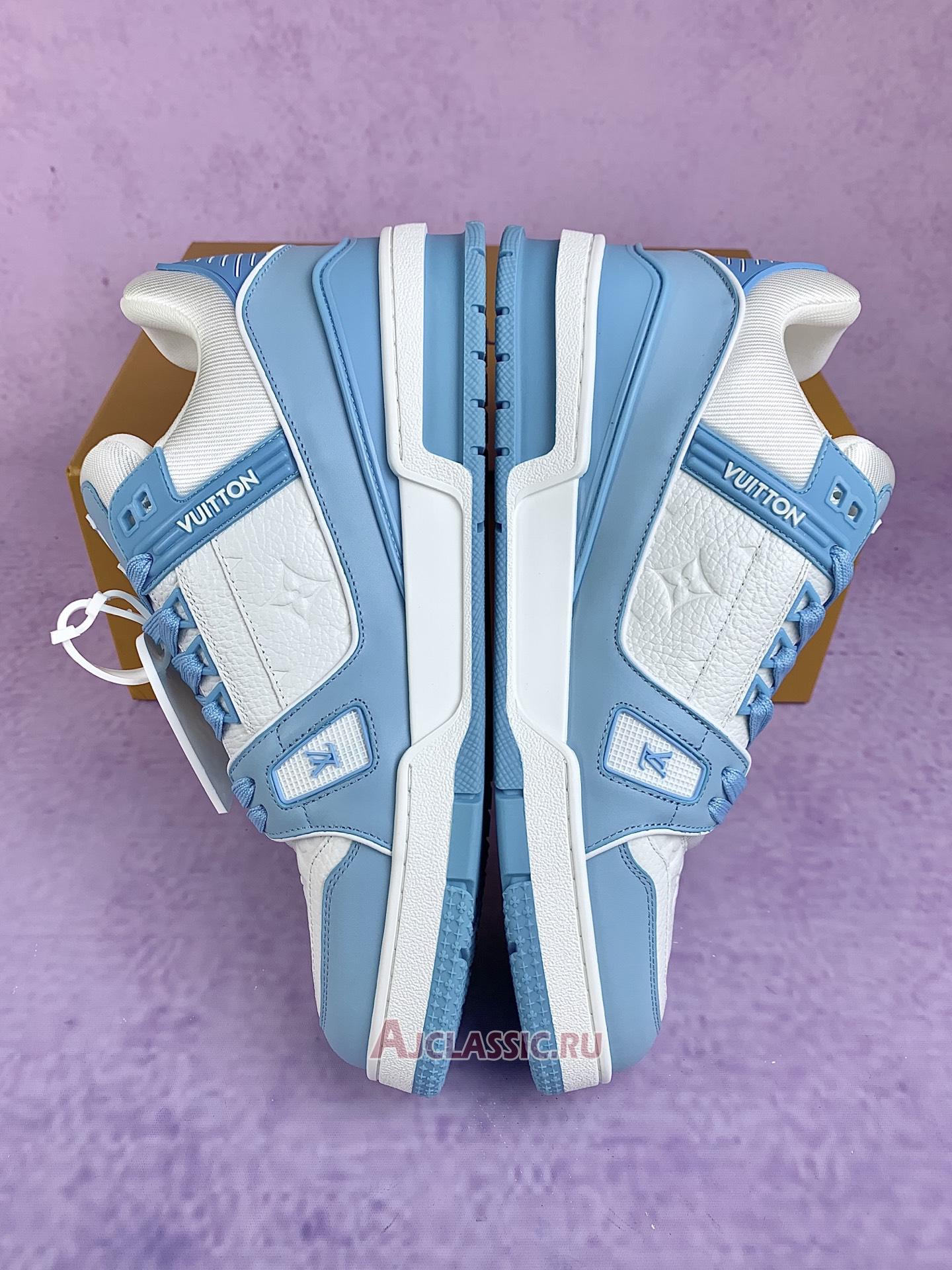 New Louis Vuitton LV Trainer Sneaker "Ciel Sky Blue" 1AGZD6 Shoes