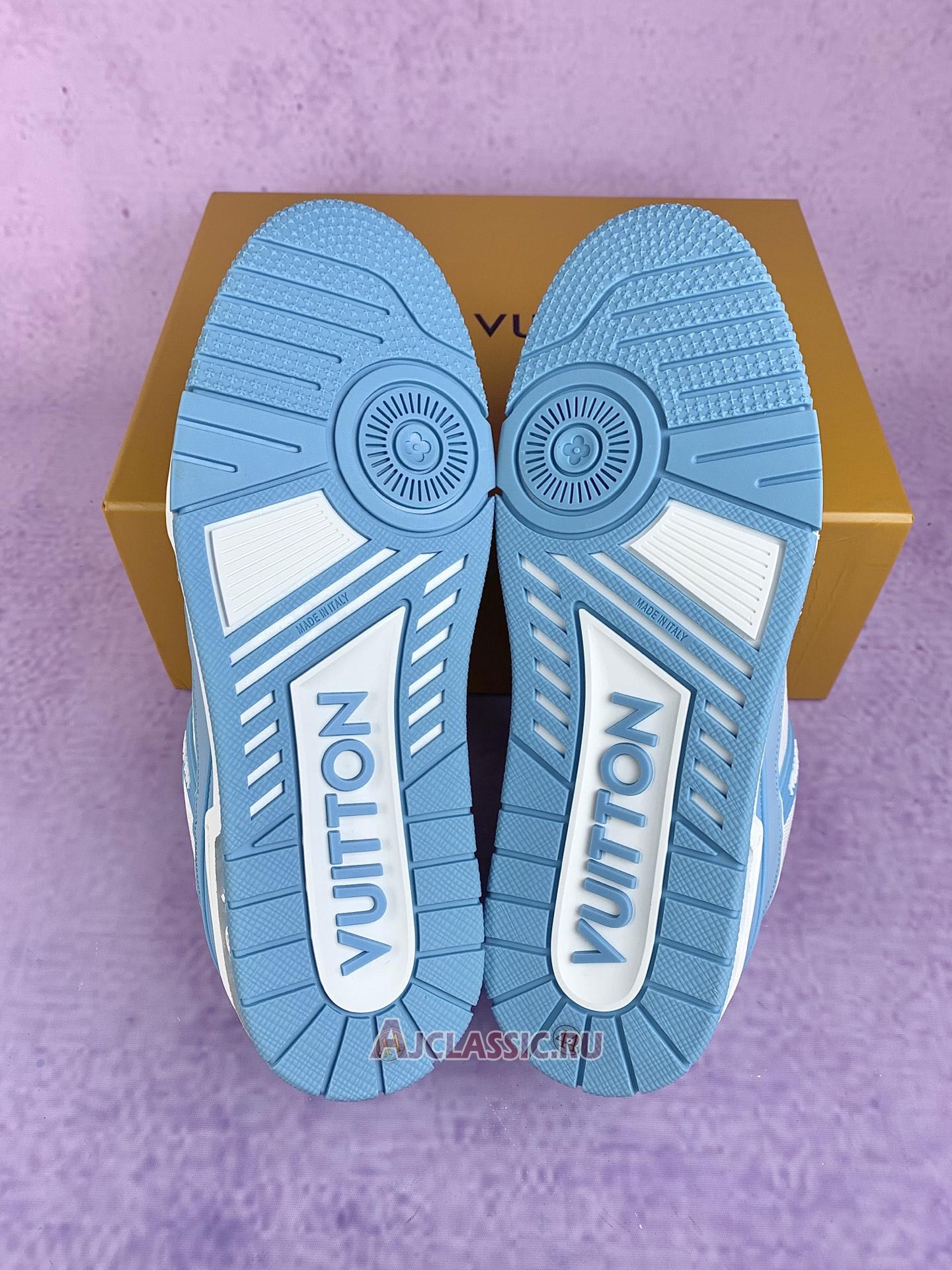 New Louis Vuitton LV Trainer Sneaker "Ciel Sky Blue" 1AGZD6 Shoes