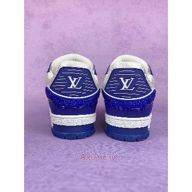 Buy Louis Vuitton LV Trainer Sneaker Swarovski Crystals White Blue Blue 1AC5AL Quality Reps Replicas Shoes