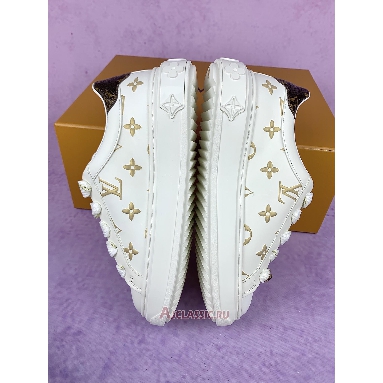 Buy Louis Vuitton LV Time Out Trainers Debossed Monogram Leather White Gold White 1A9HAX Quality Reps Replicas Shoes