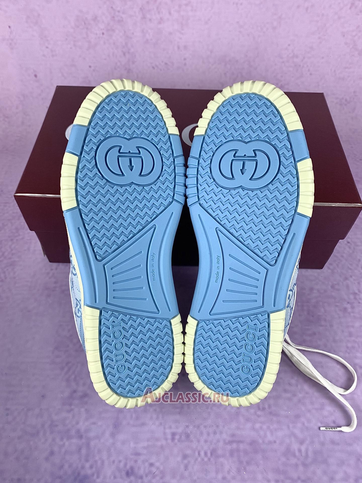 New Gucci Re-Web Sneaker "GG Canvas - Light Blue Ivory" 824221 AADJA 9571 Shoes