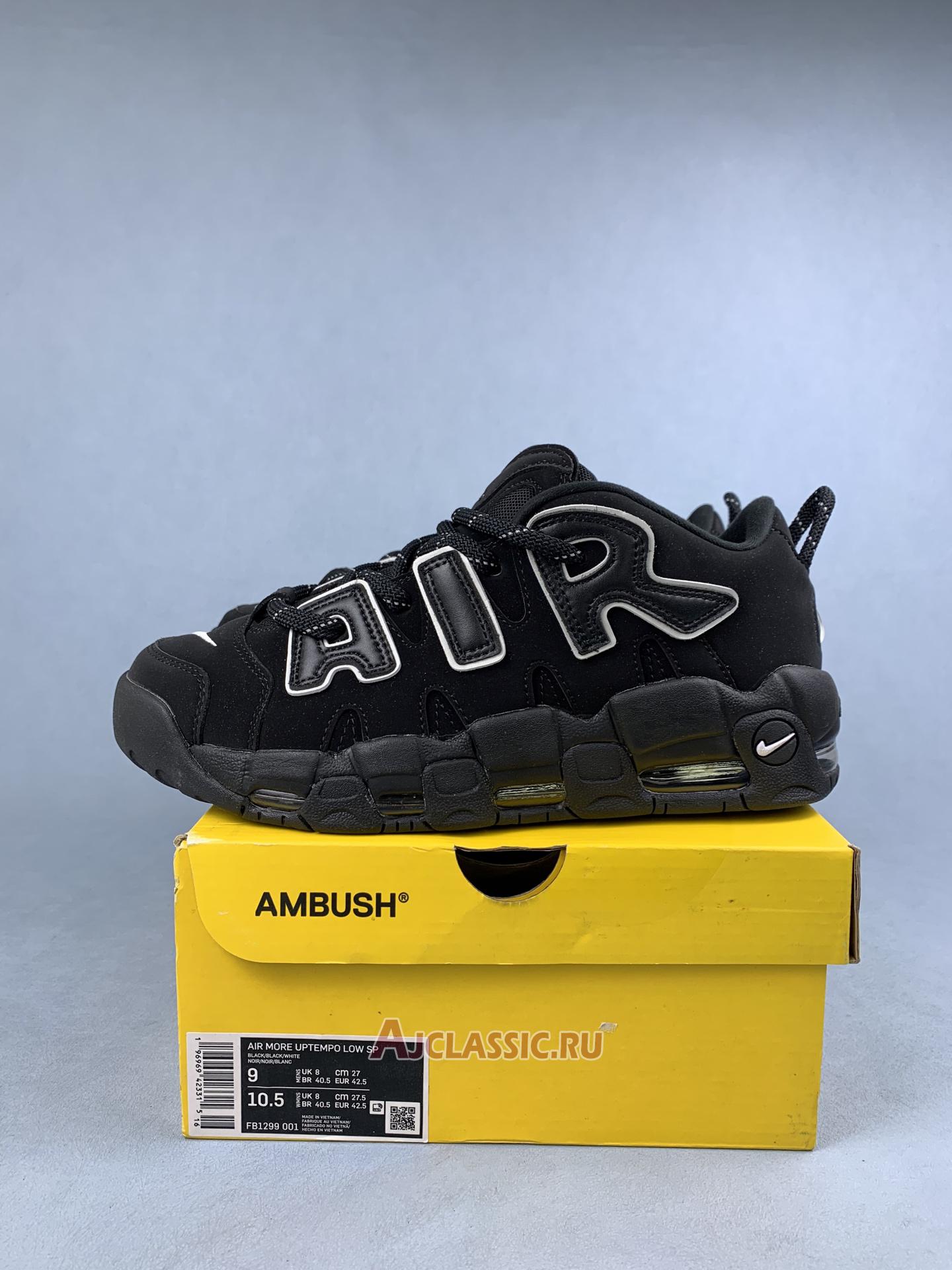 New AMBUSH x Nike Air More Uptempo Low "Black" FB1299-001 Shoes