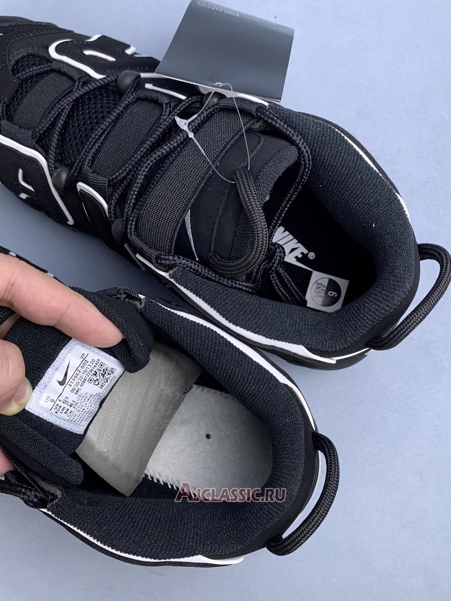 New Nike Air More Uptempo "Black White" 414962-002 Shoes