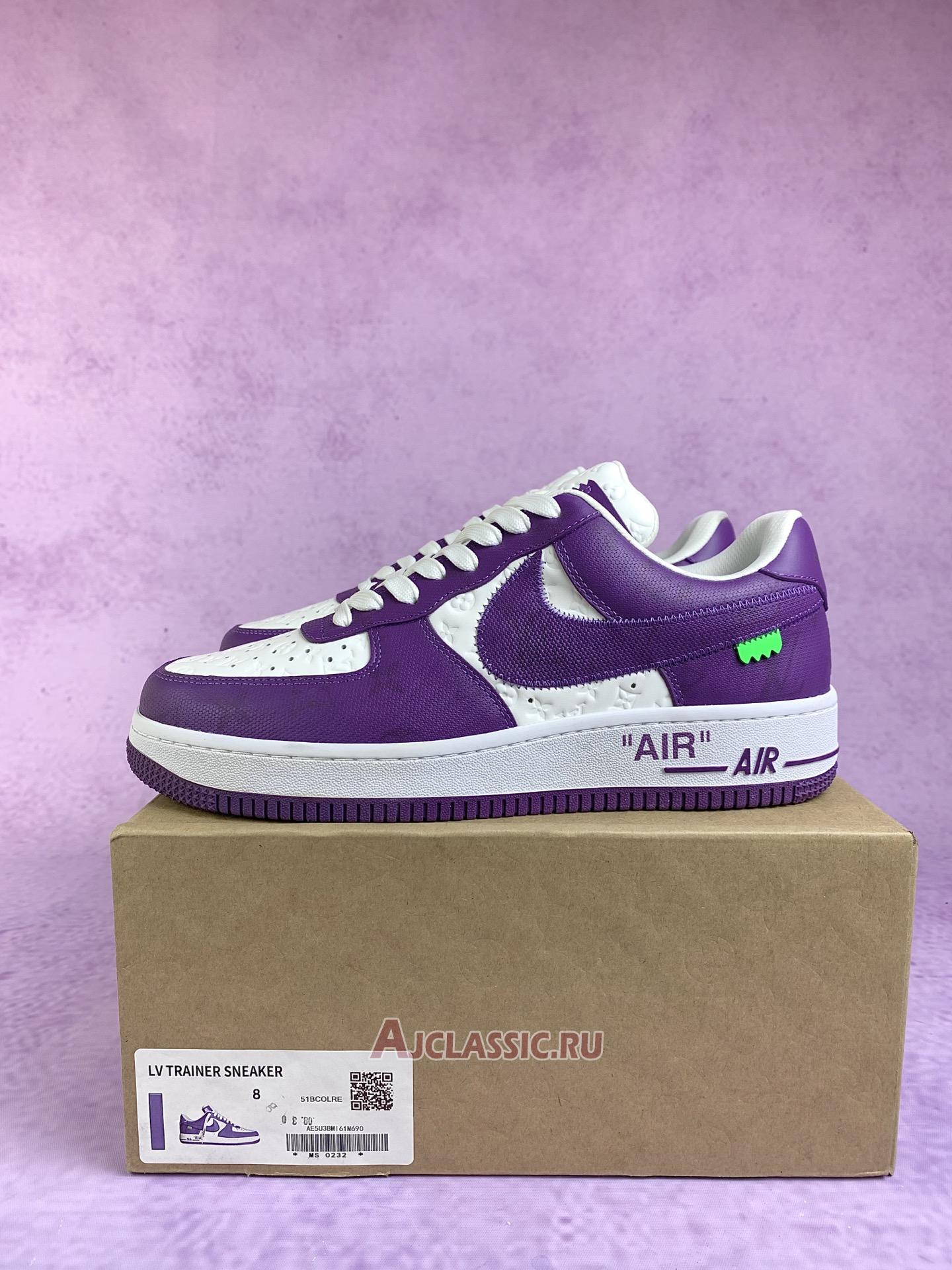 New Louis Vuitton x Nike Air Force 1 Low "Purple White" 1A9V-PURPLE Shoes