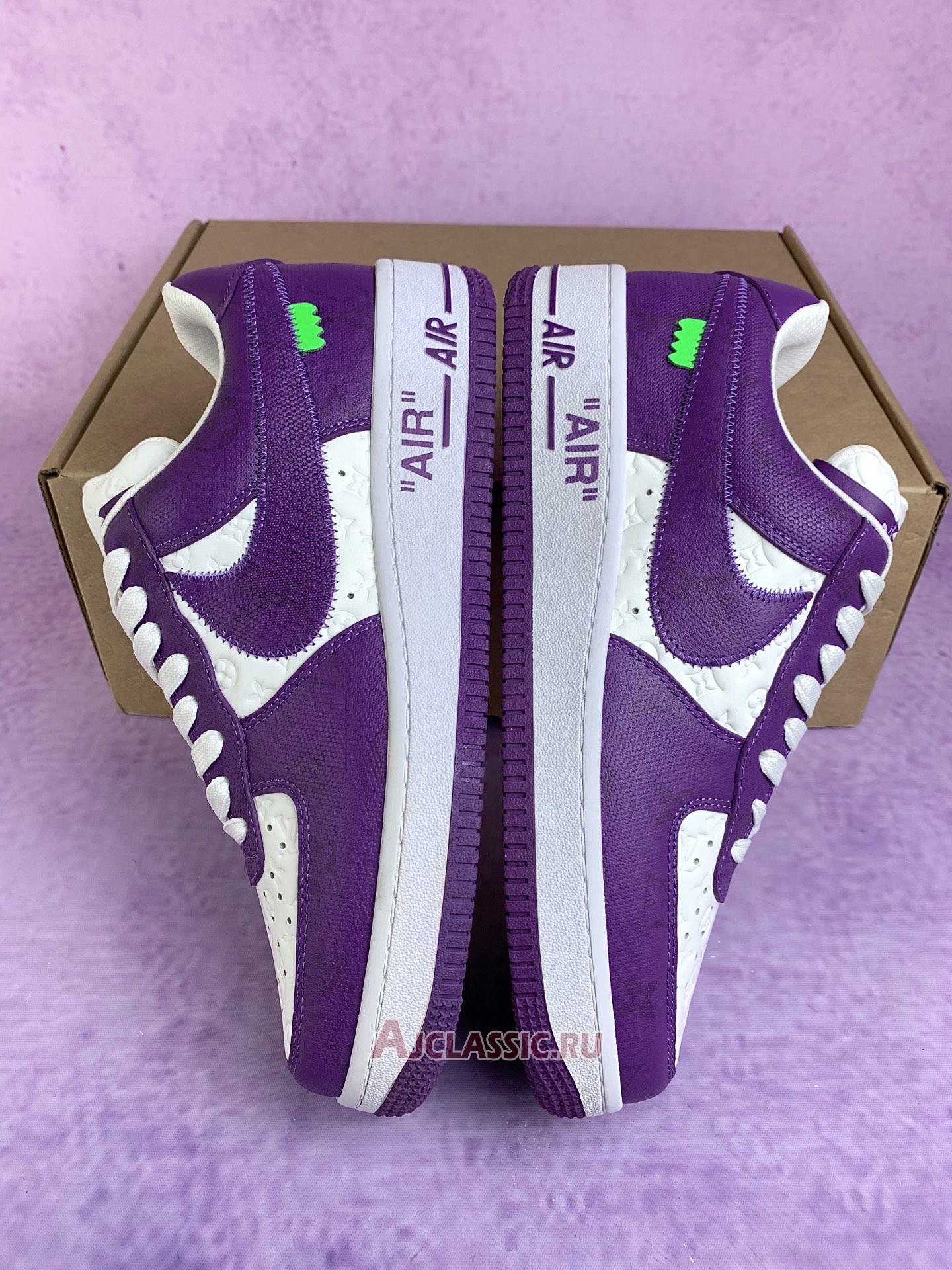 New Louis Vuitton x Nike Air Force 1 Low "Purple White" 1A9V-PURPLE Shoes